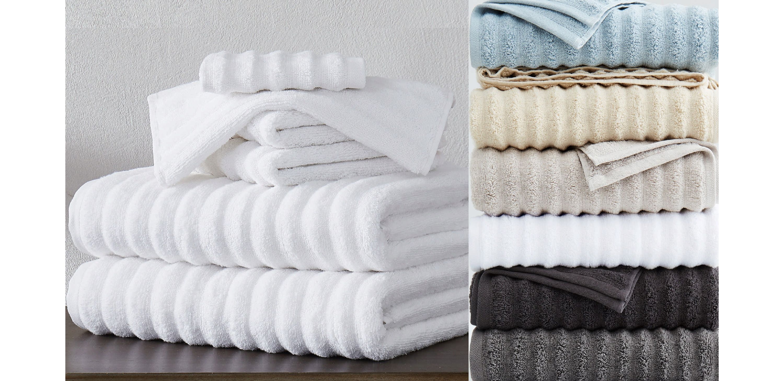 London Fog Zero Twist Light Blue 6 Piece Towel Set