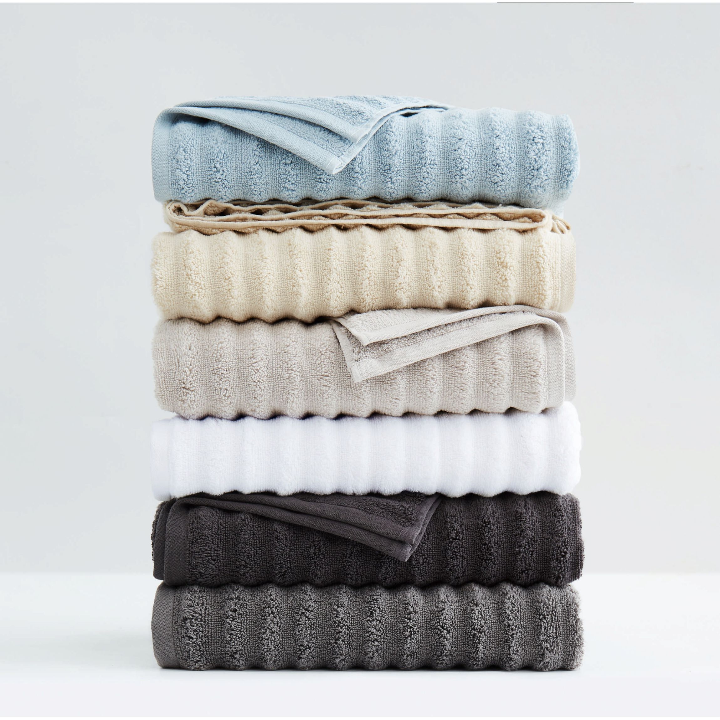 London Fog Zero Twist White 6 Piece Towel Set