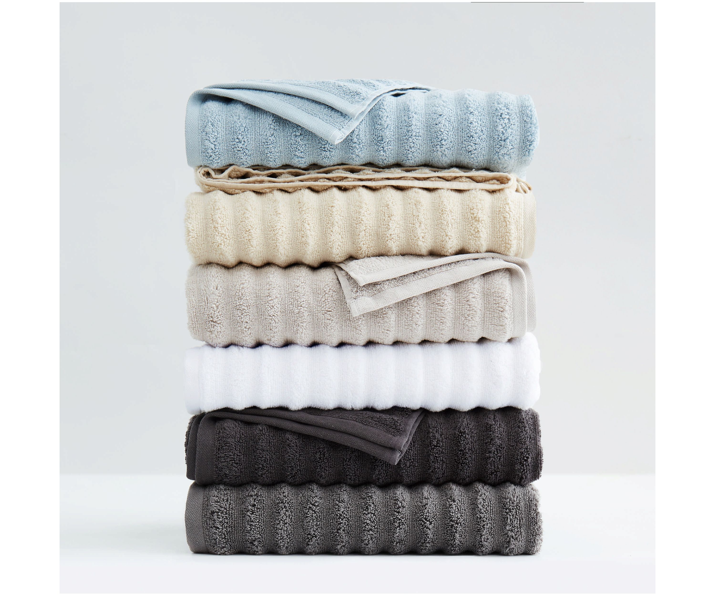 London Fog Zero Twist Light Blue 6 Piece Towel Set