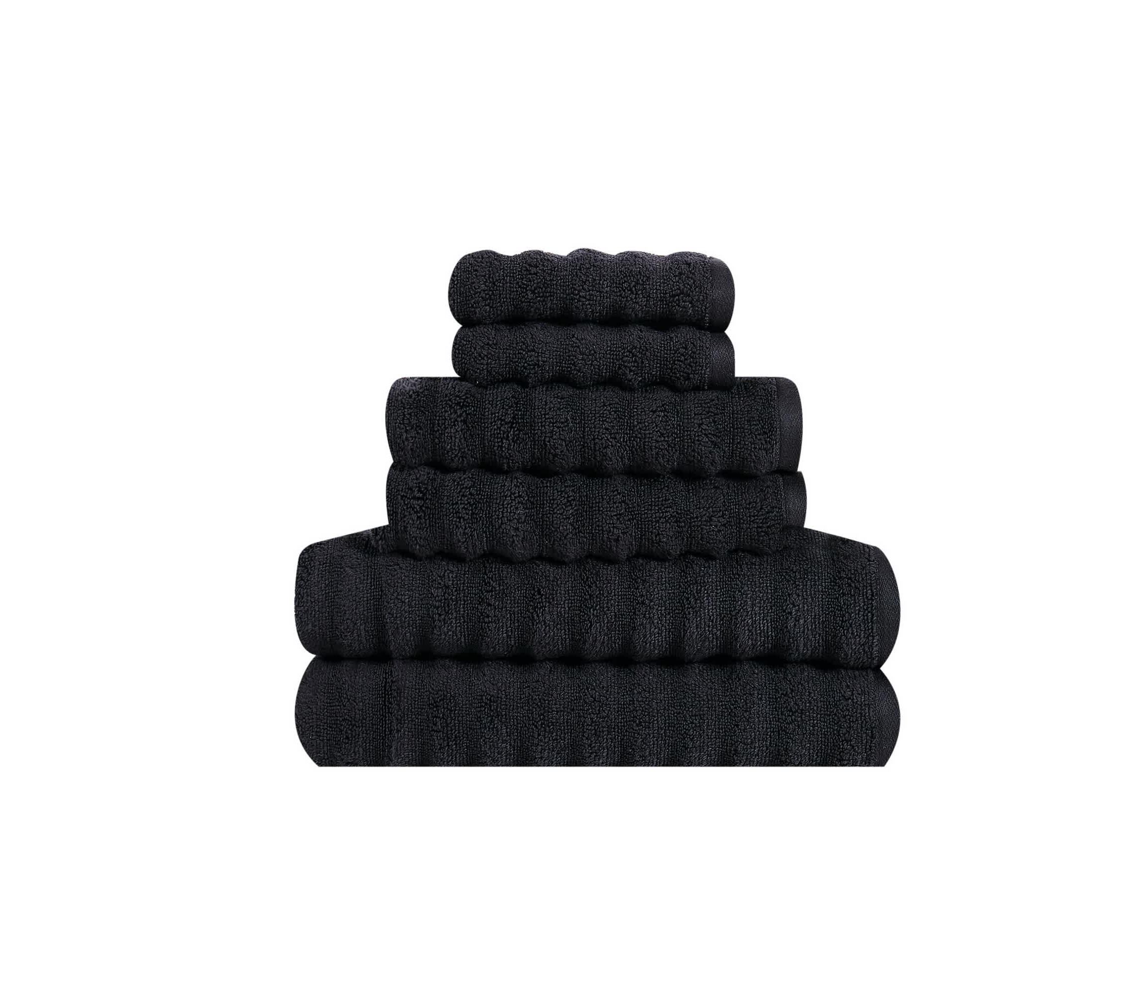 London Fog Zero Twist White 6 Piece Towel Set