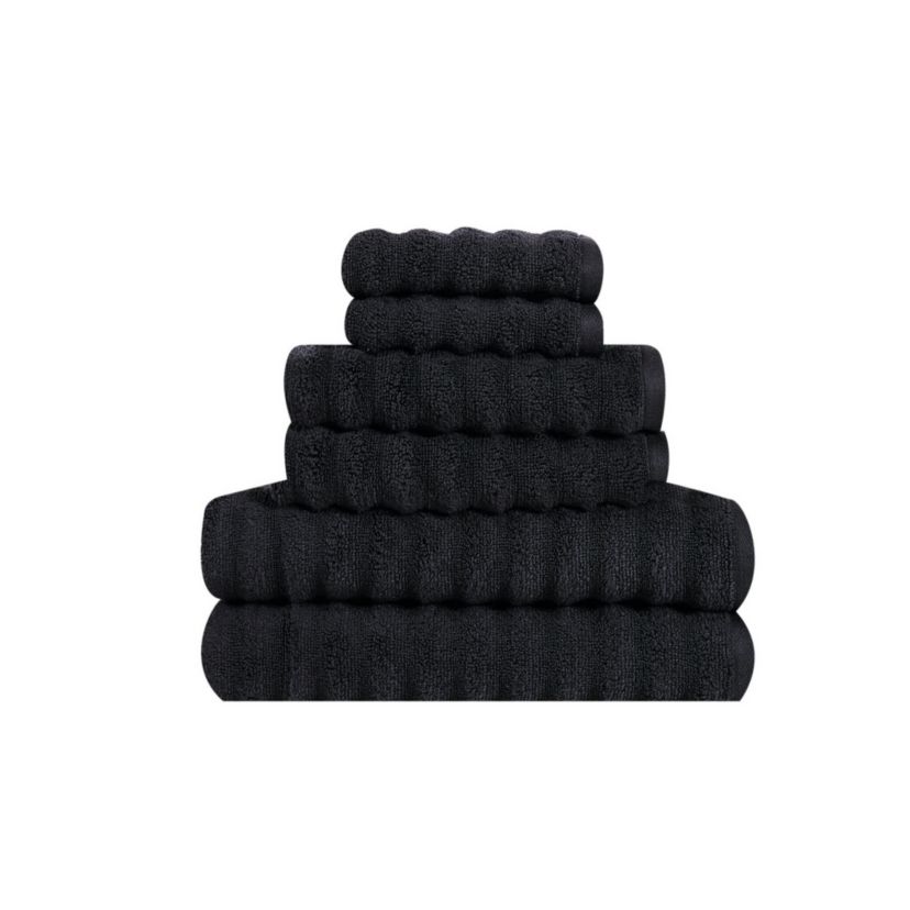 London Fog Zero Twist Light Blue 6 Piece Towel Set