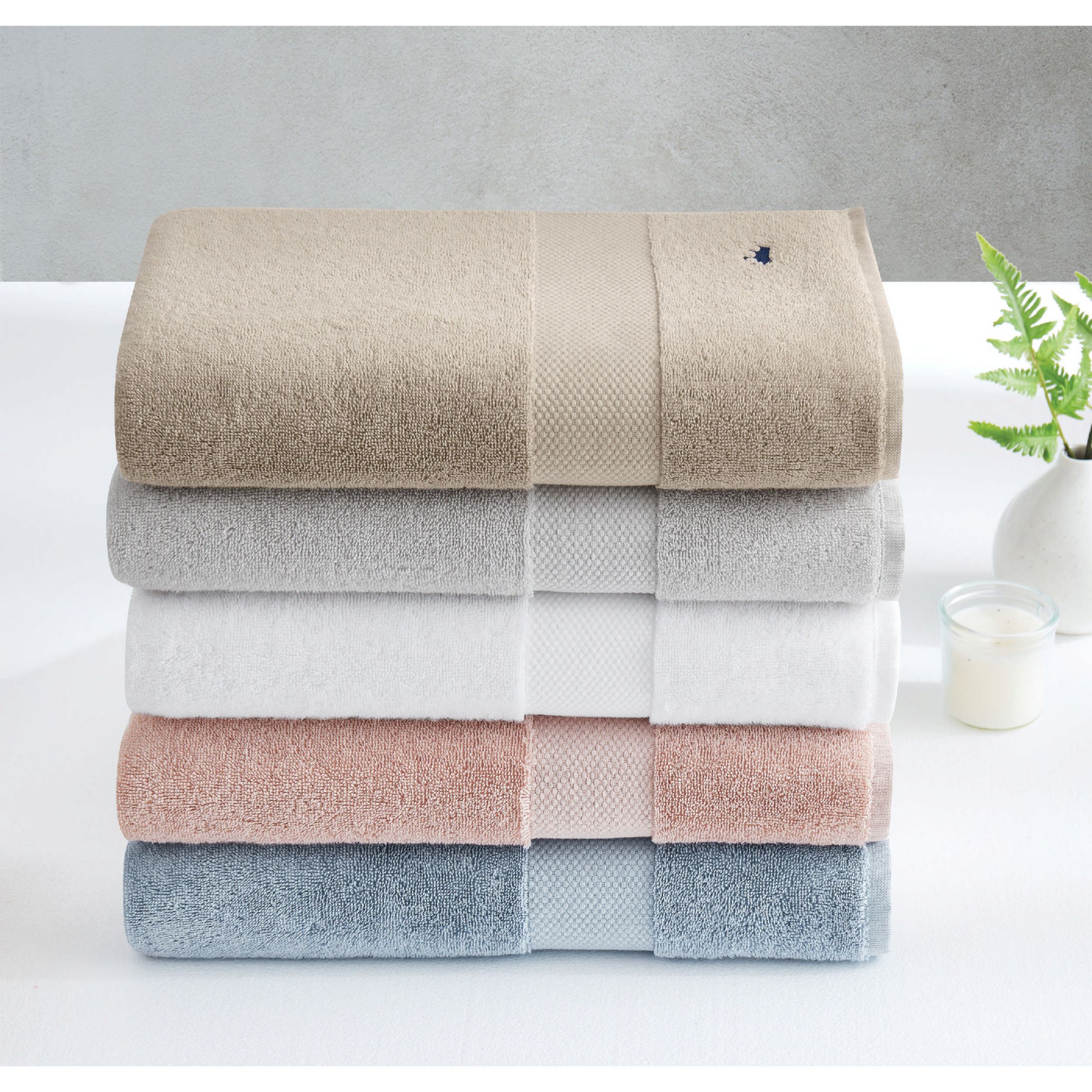Royal Velvet Turkish Cotton 4 Pack Blue Hand Towel
