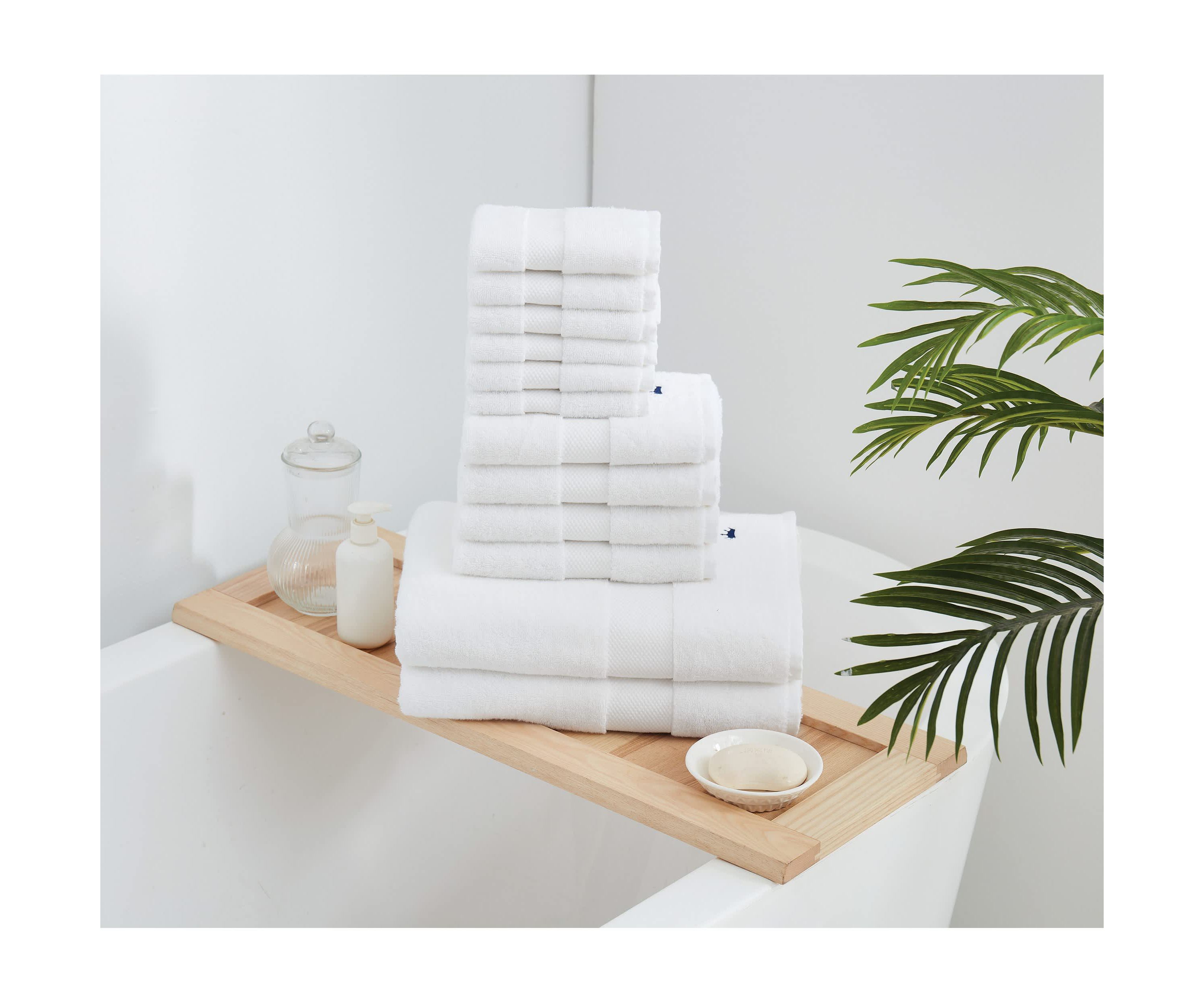 Royal Velvet Turkish Cotton 2 Pack Blue Bath Towel