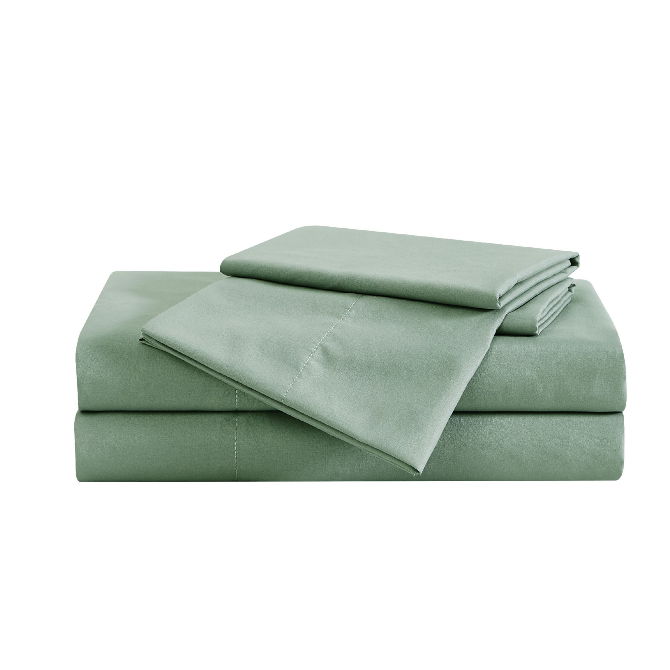 Truly Soft Garment Wash Solid Blue Queen 4 Piece Sheet Set