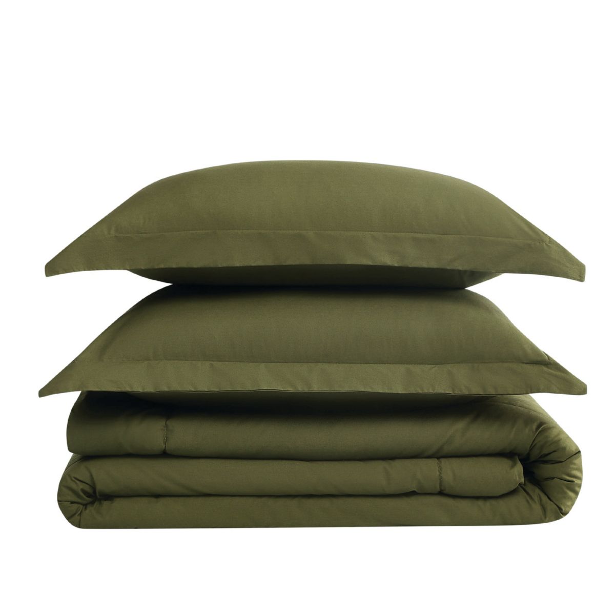 Brooklyn Loom Oversized Cotton Percale Grey King 3 Piece Comforter Set