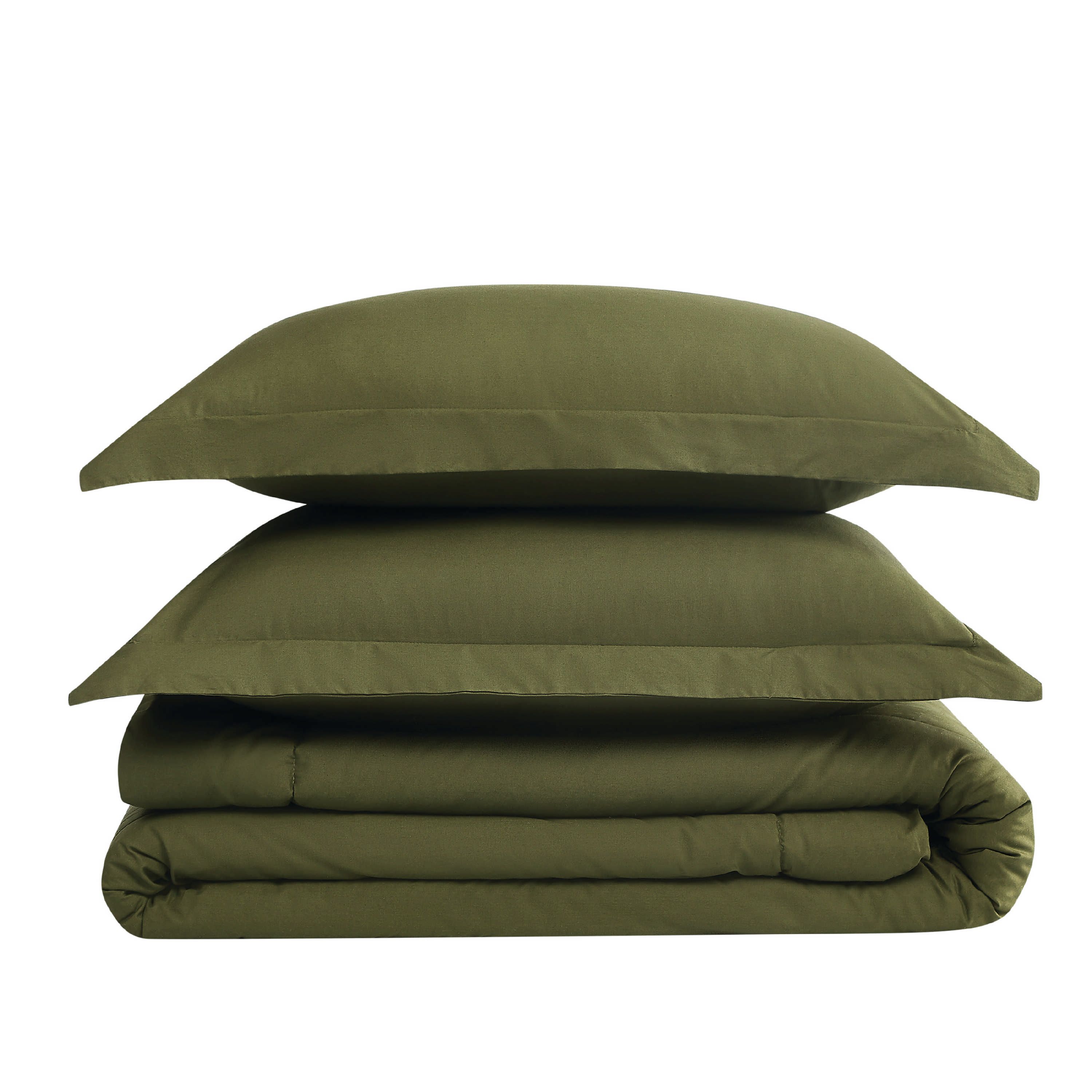 Brooklyn Loom Oversized Cotton Percale Grey King 3 Piece Comforter Set