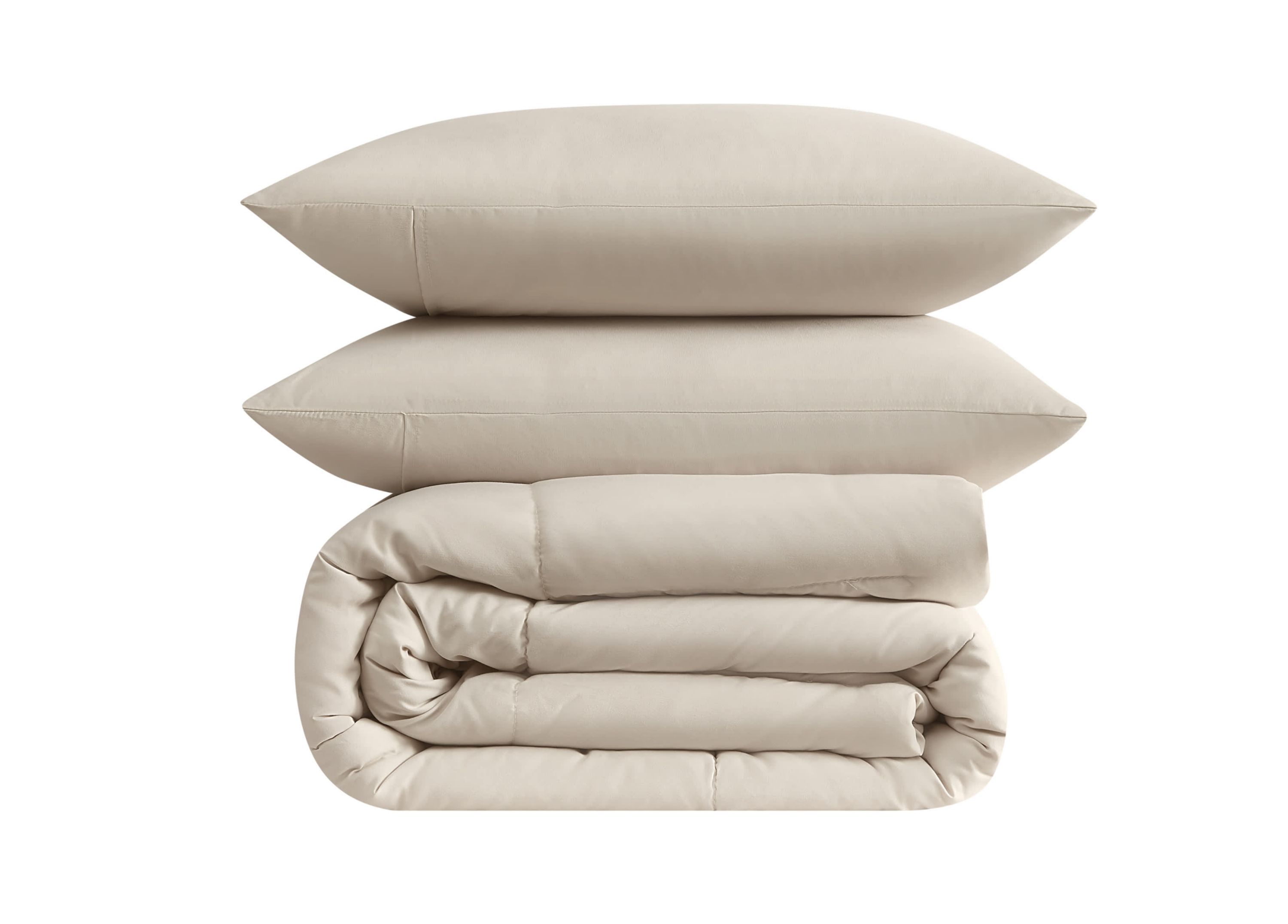 Truly Soft Green Solid White King 3 Piece Comforter Set