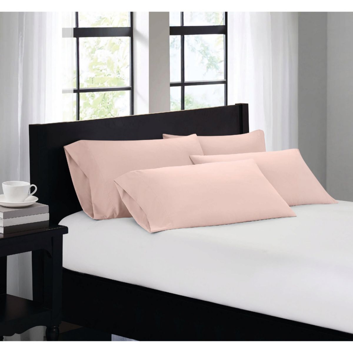 Truly Soft Everyday Black 4 Pack King Pillowcase