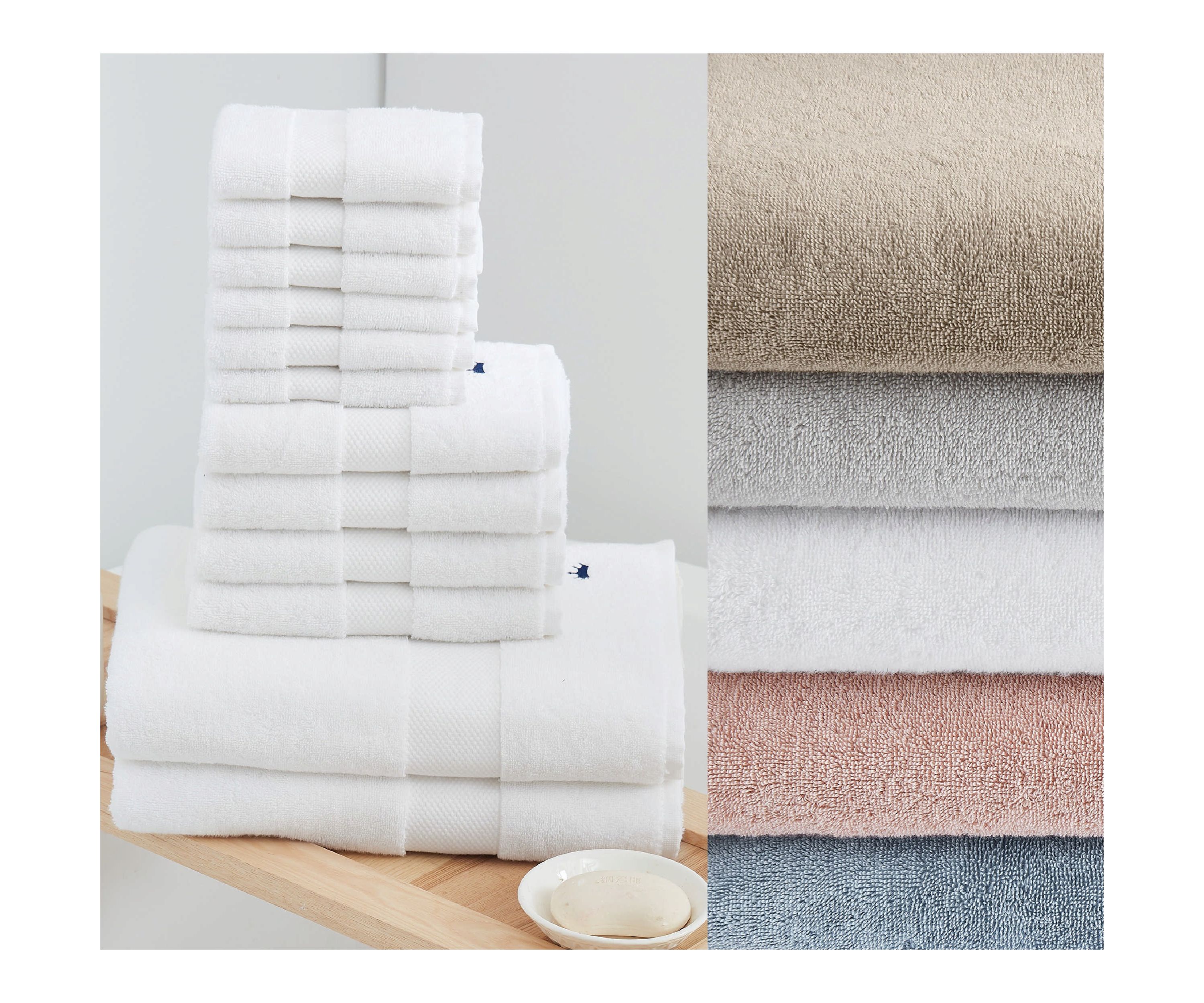 Royal Velvet Turkish Cotton 6  Pack Blue Wash Cloth