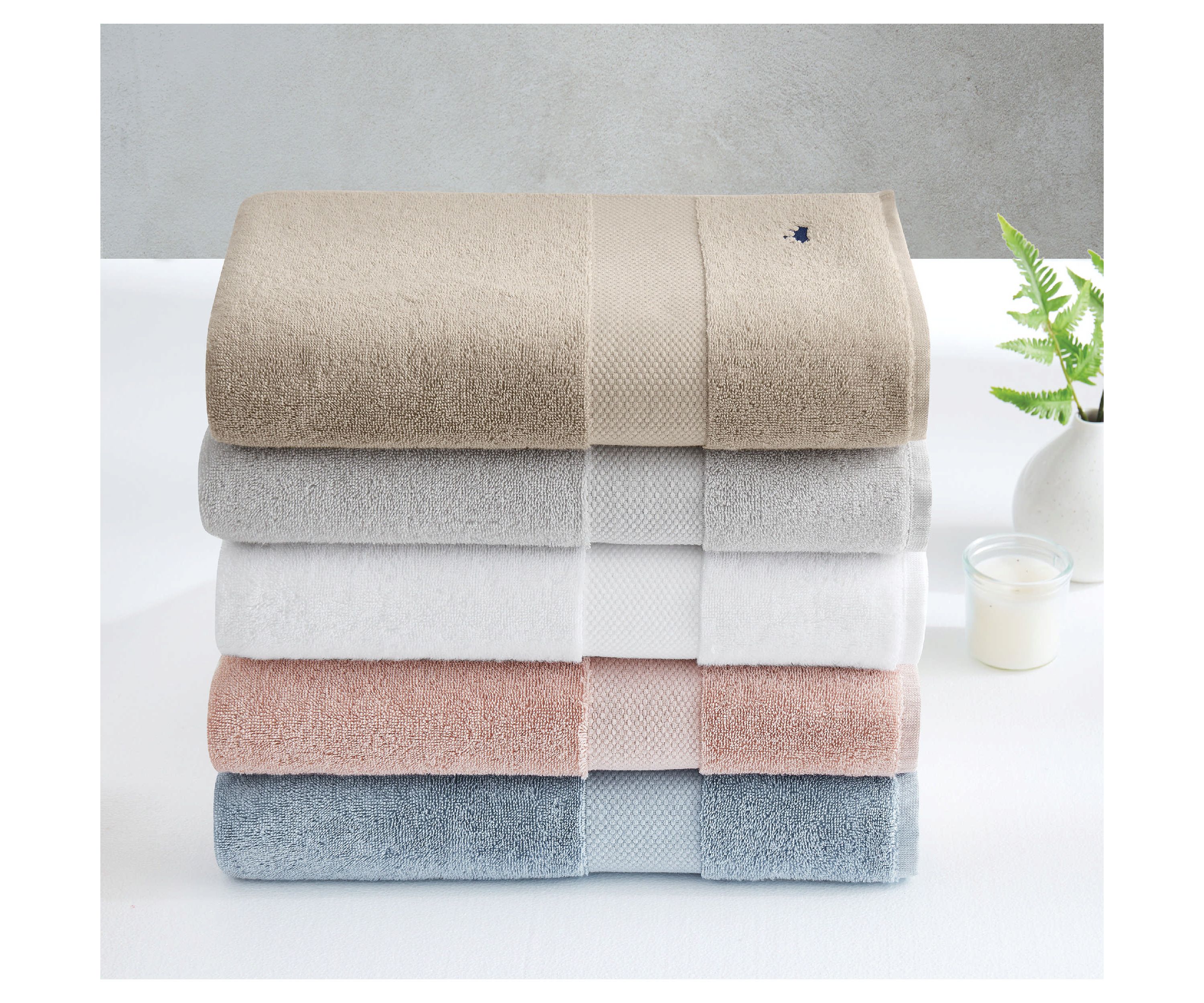 Royal Velvet Turkish Cotton 6  Pack Blue Wash Cloth