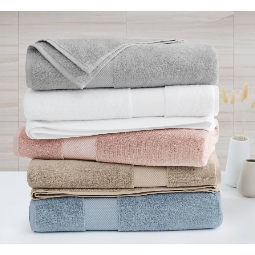 Borghese Roma Oversized Luxe Turkish Cotton 6 Piece Towel Set in Blue
