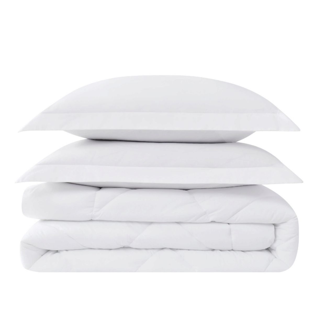 Cannon Solid Oversized Percale White Full/Queen 3 Piece Comforter Set