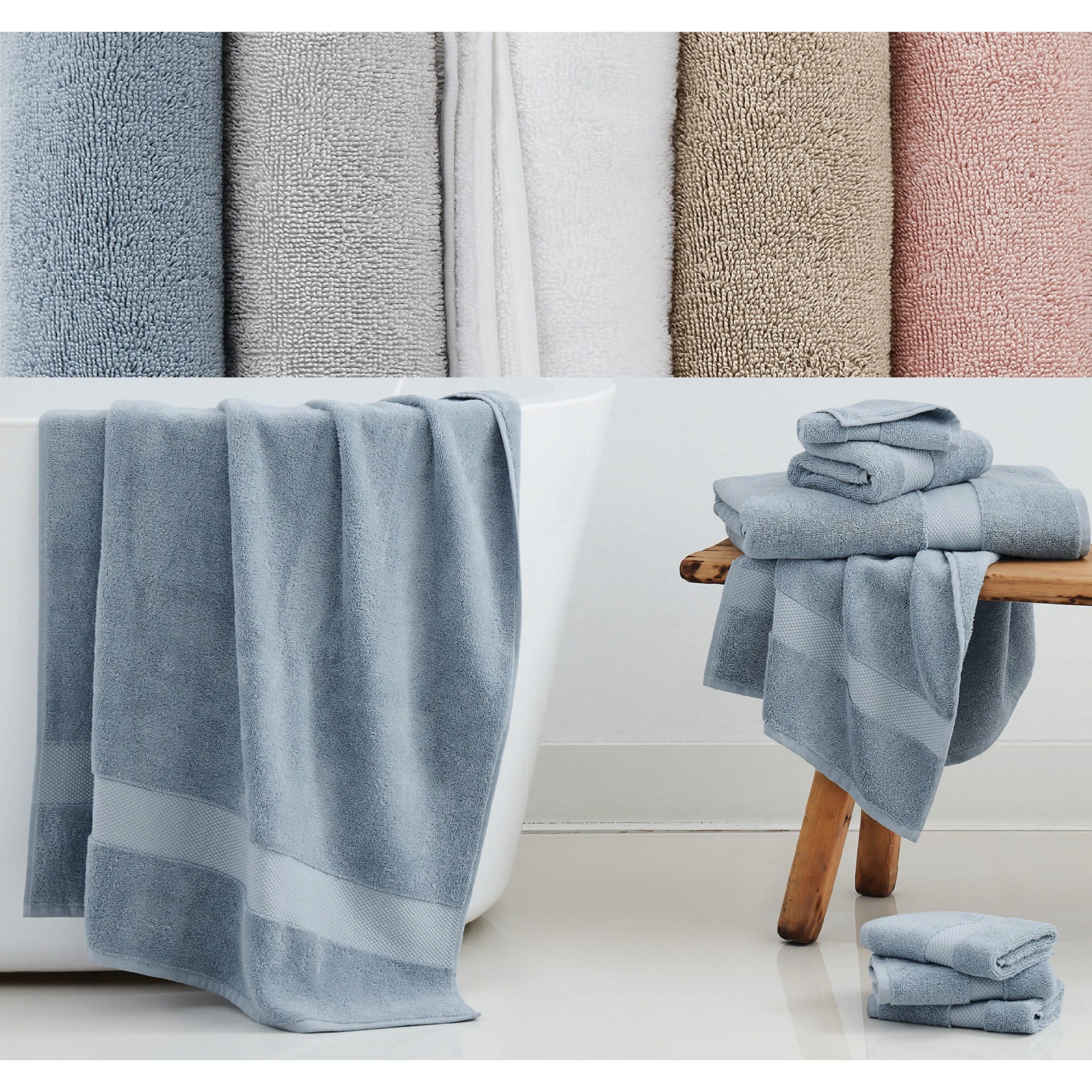 Christian Siriano NY Plush Turkish Cotton 8 Piece Towel Set in Khaki