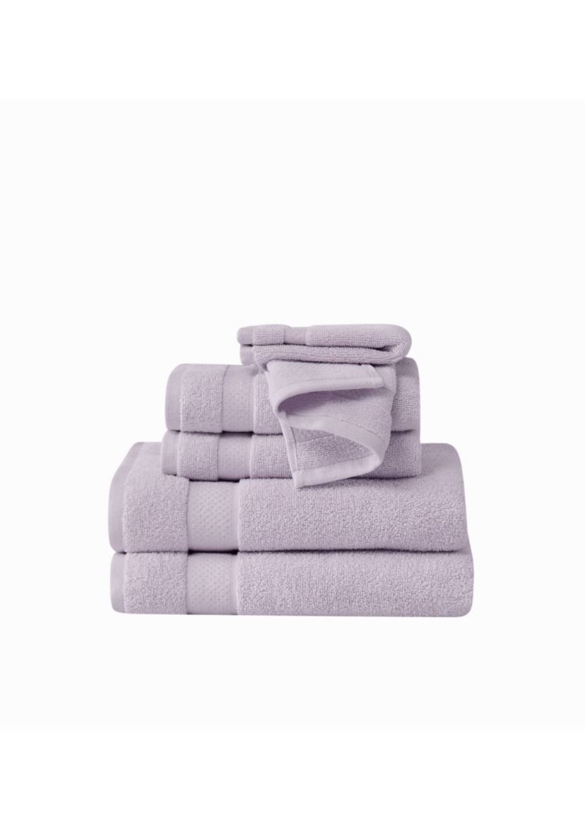 Truly Soft Quick Dry White 6 Piece Towel Set