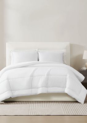 American Traditions Christian Siriano NY® Cotton Sateen Dark Grey King 3 Piece Comforter Set, White, Full/Queen