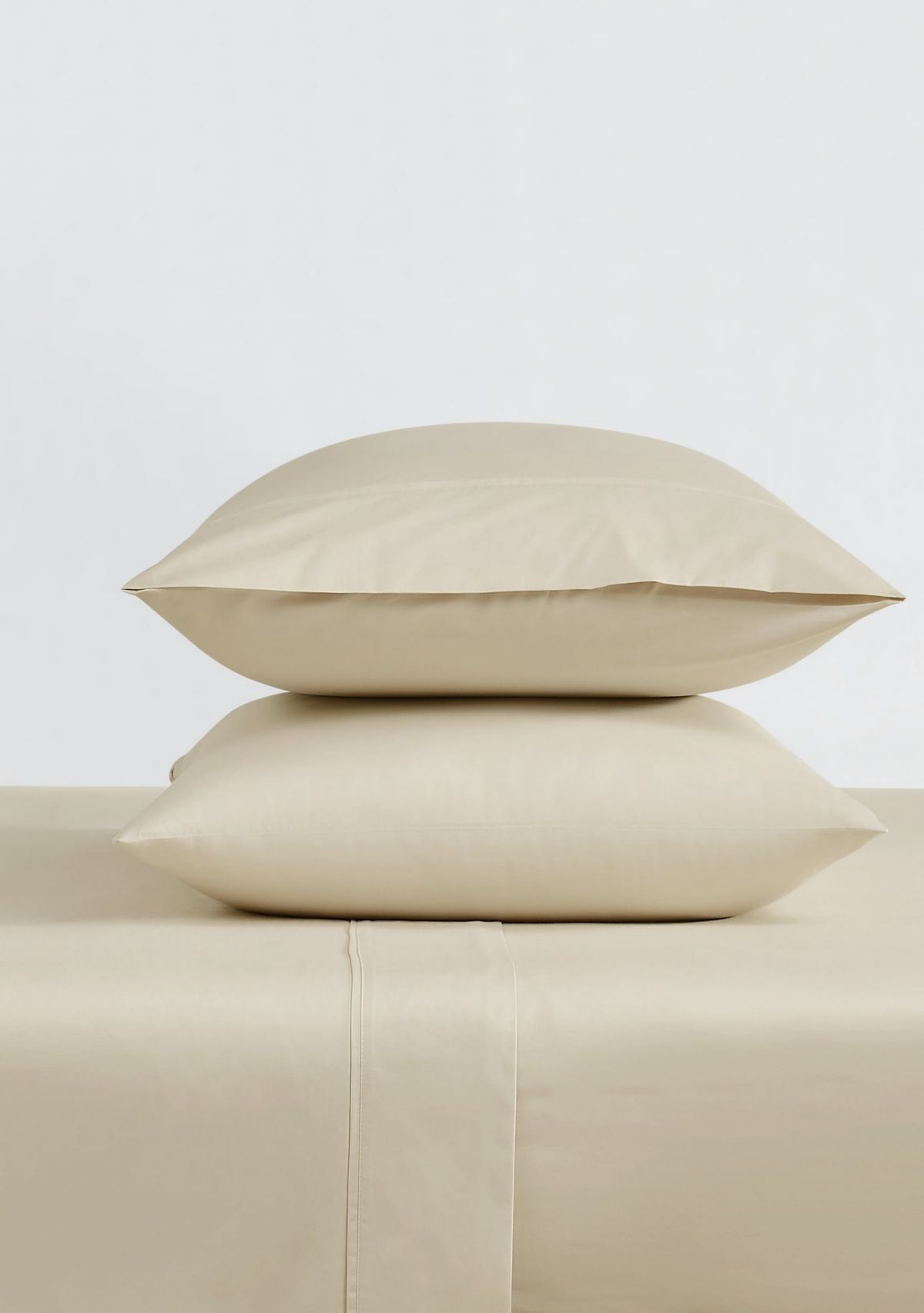 Borghese Roma 400TC Percale Cotton White King 4 Piece Sheet Set