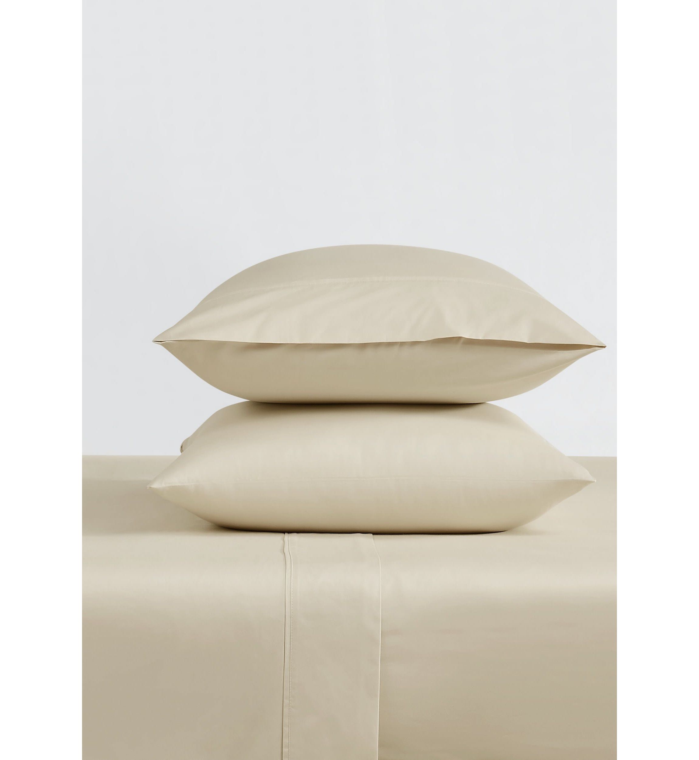 Borghese Roma 400TC Percale Cotton White King 4 Piece Sheet Set