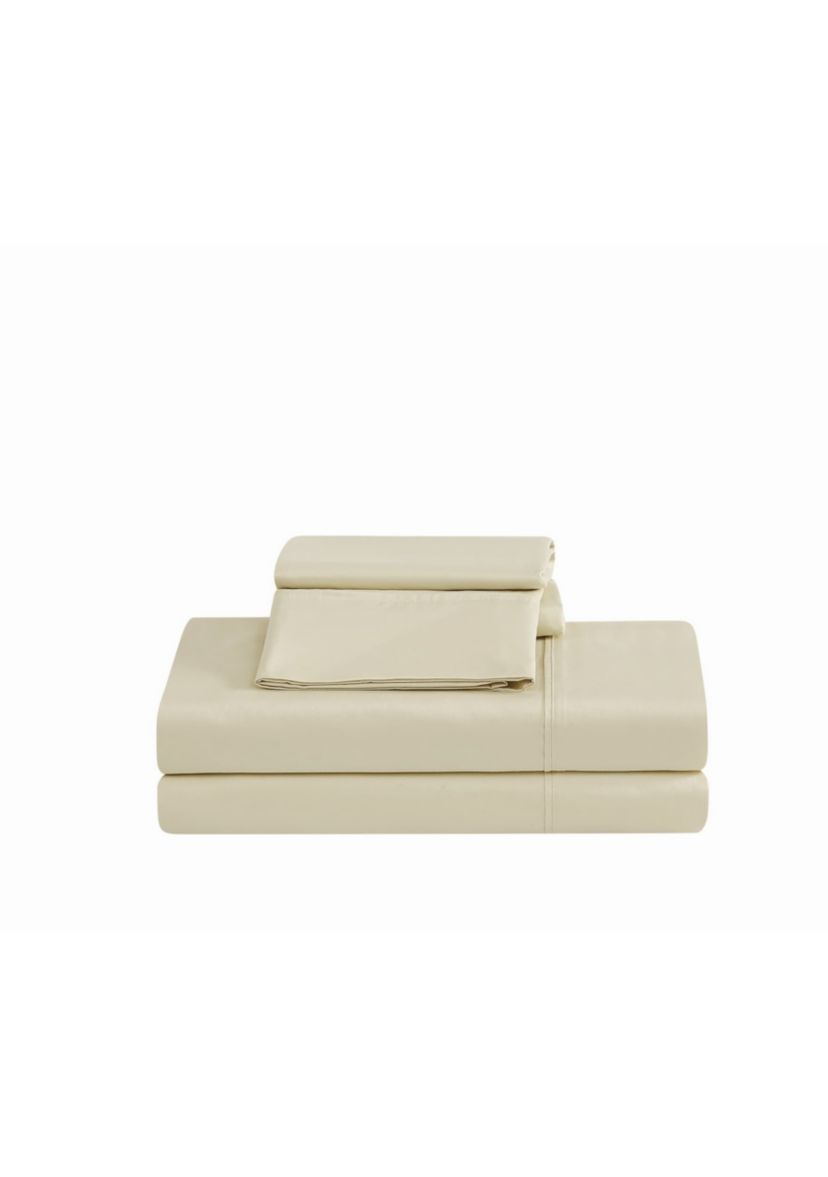Borghese Roma 400TC Percale Cotton Grey King 4 Piece Sheet Set