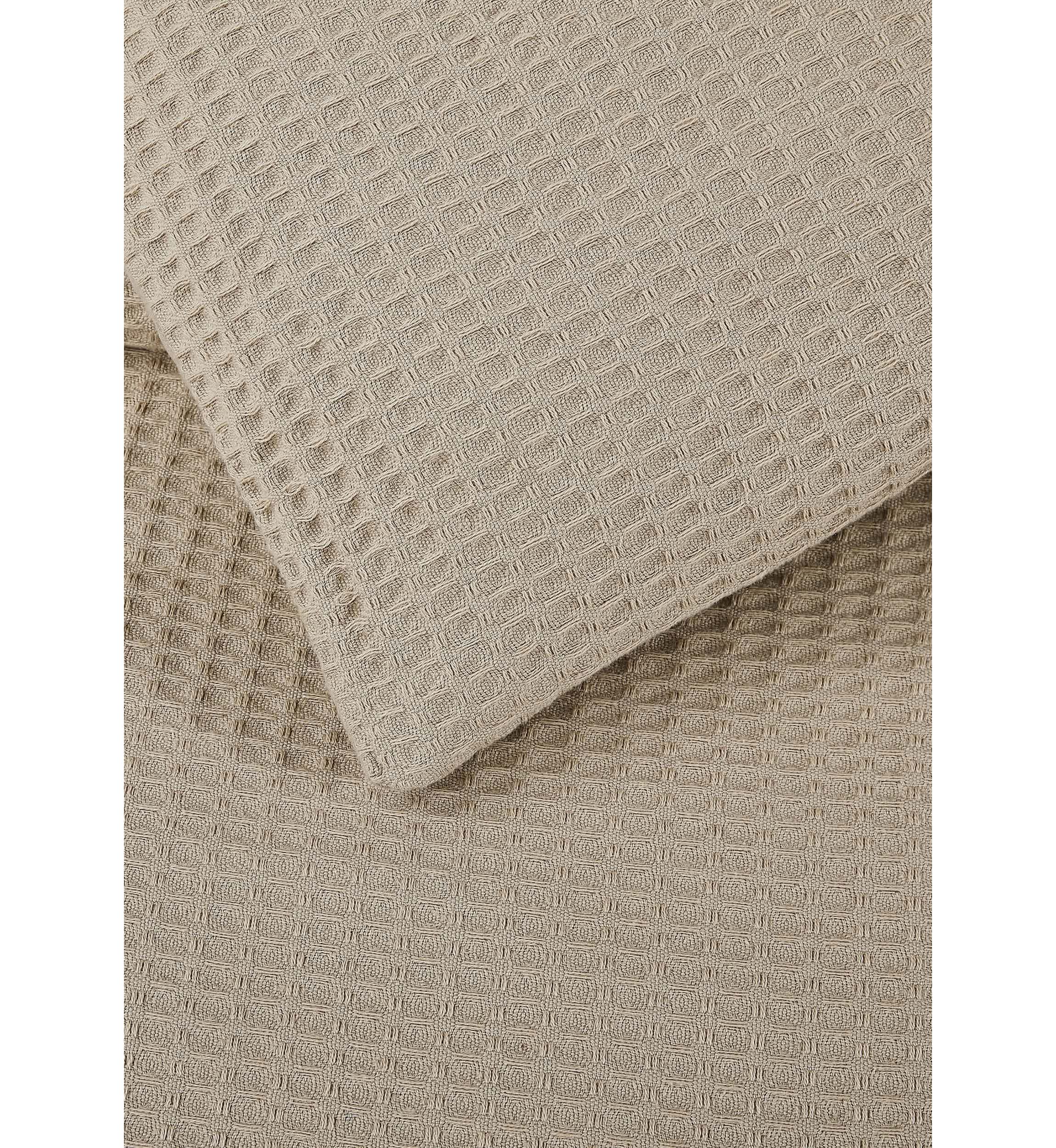 Cannon Heritage Cotton Waffle Khaki 3 Piece Full/Queen Comforter Set