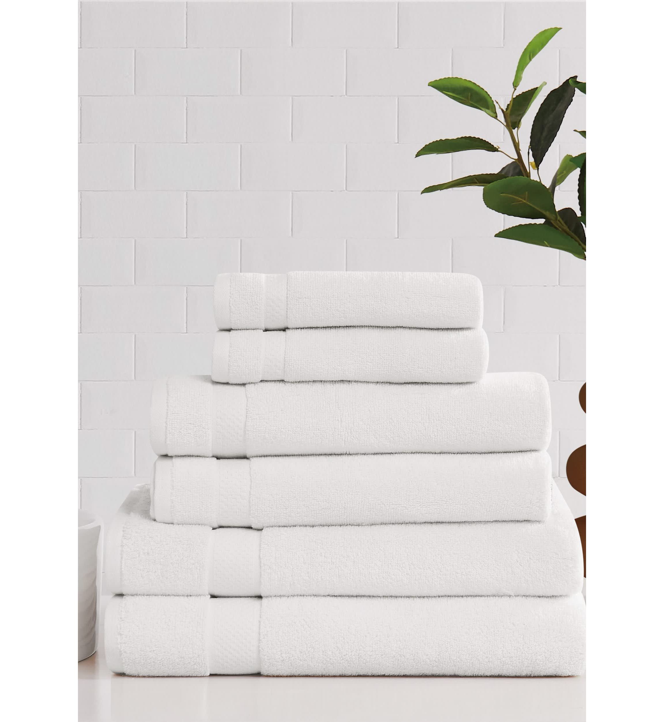 Brooklyn Loom Super Soft Green 6 Piece Bath Sheet Set
