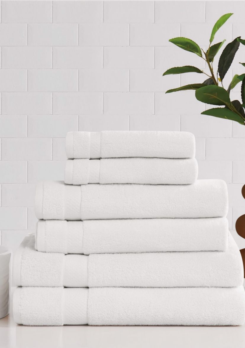Brooklyn Loom Super Soft Green 6 Piece Bath Sheet Set