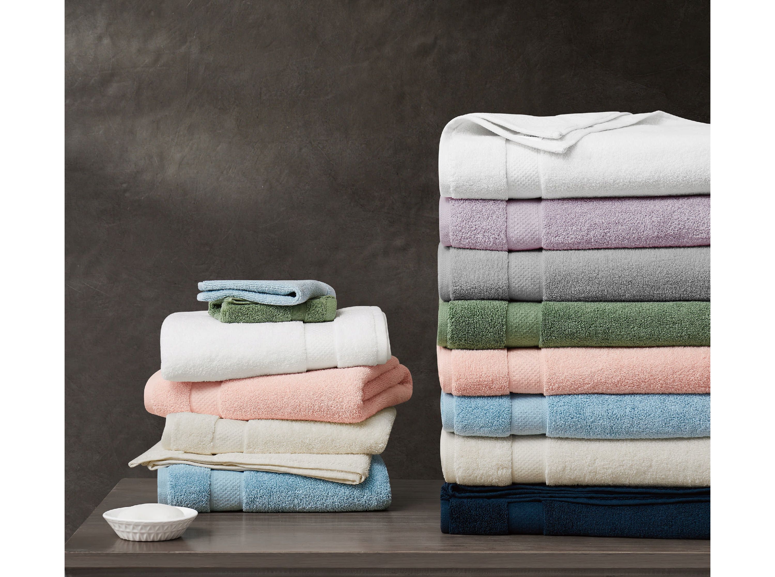 Brooklyn Loom Super Soft Green 6 Piece Bath Sheet Set