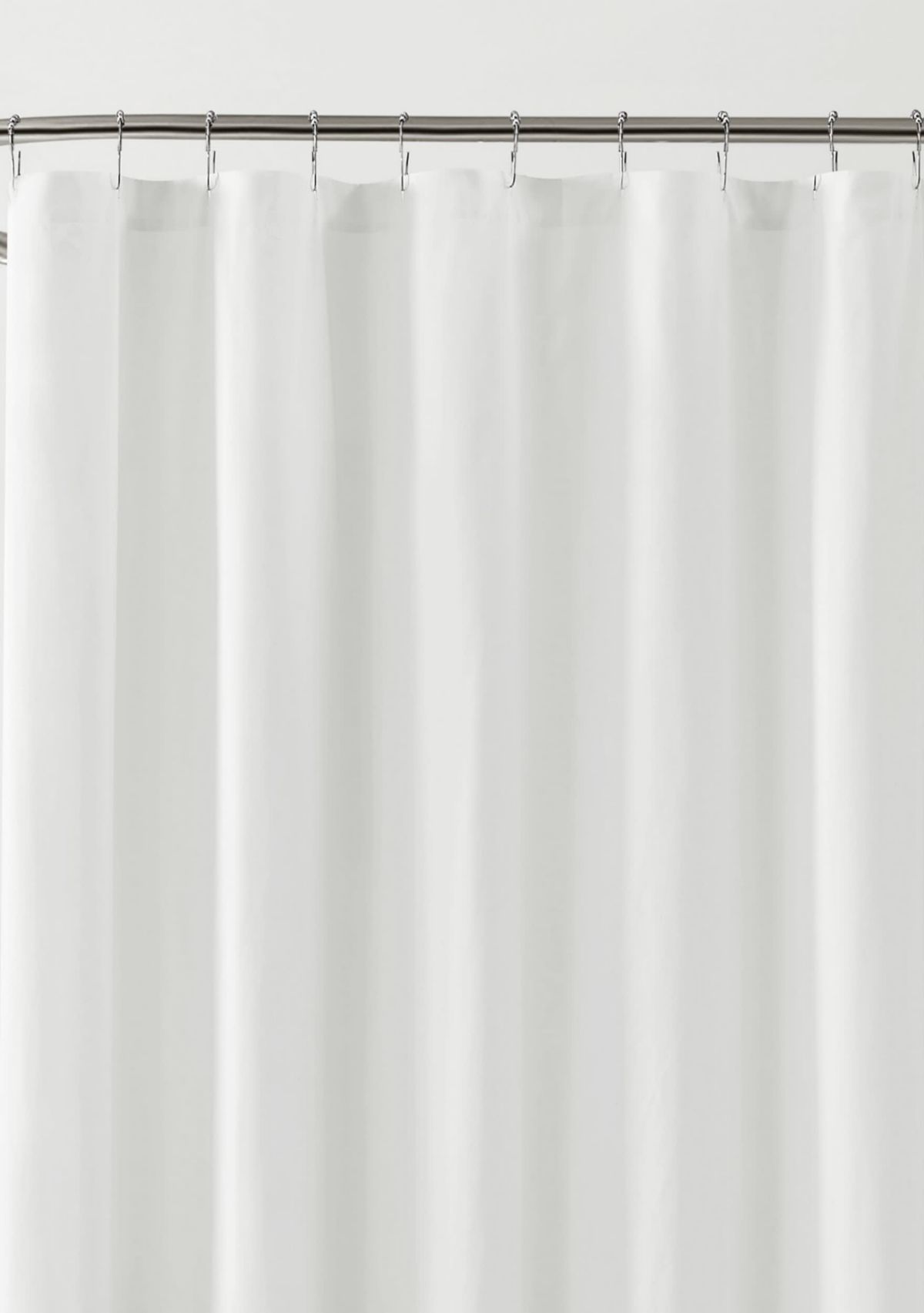 Brooklyn Loom Solid Cotton Percale Olive Green Shower Curtain