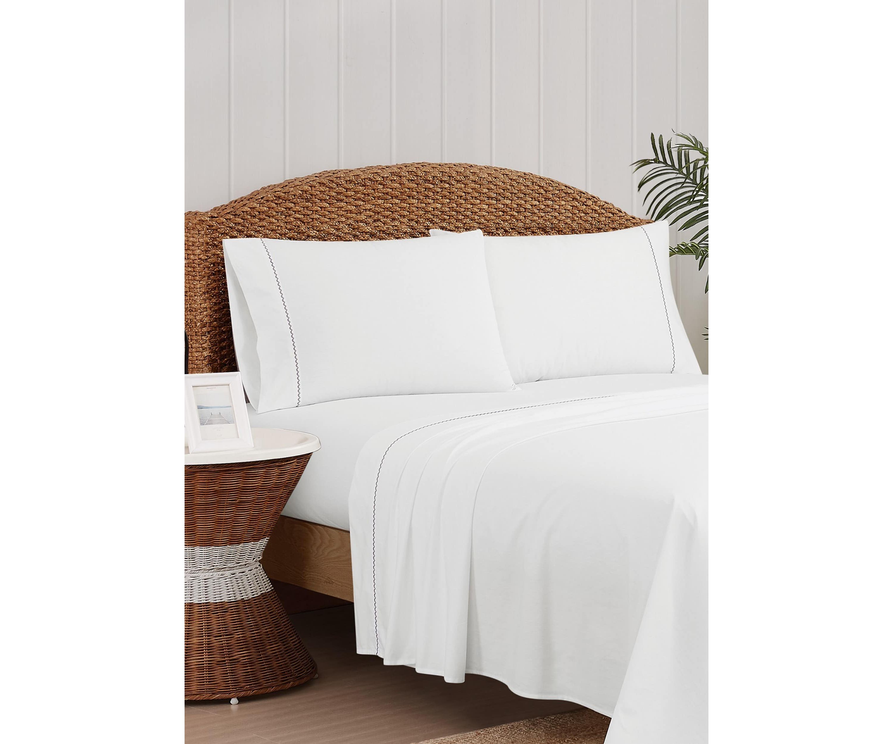 Oceanfront Resort Solid Percale Light Blue 4 Piece King Sheet Set