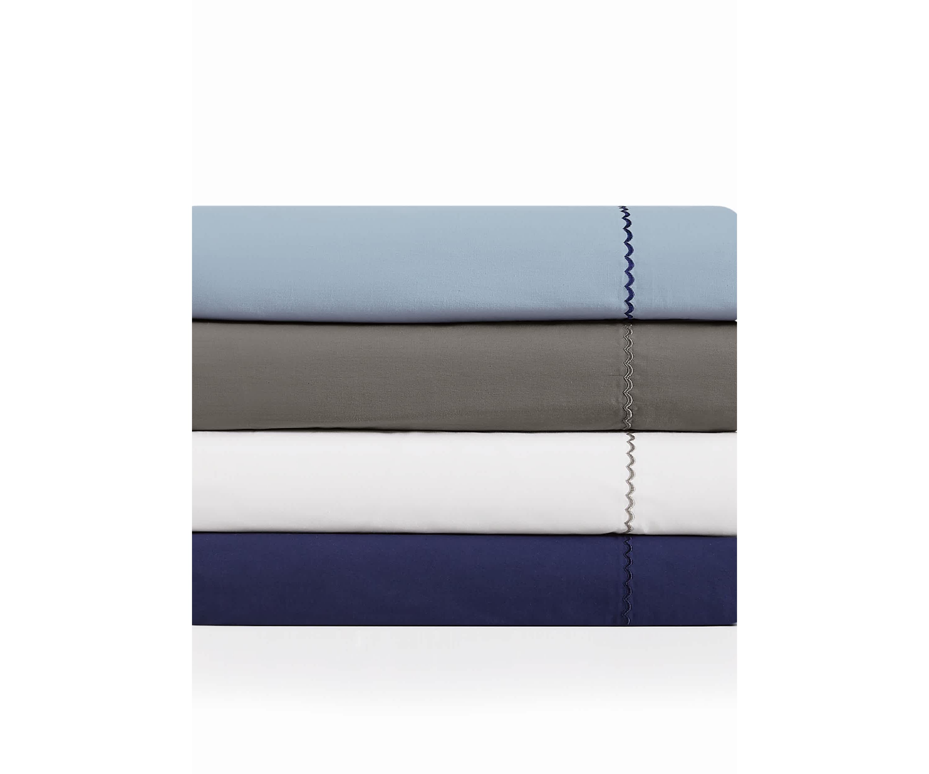 Oceanfront Resort Solid Percale Light Blue 4 Piece King Sheet Set