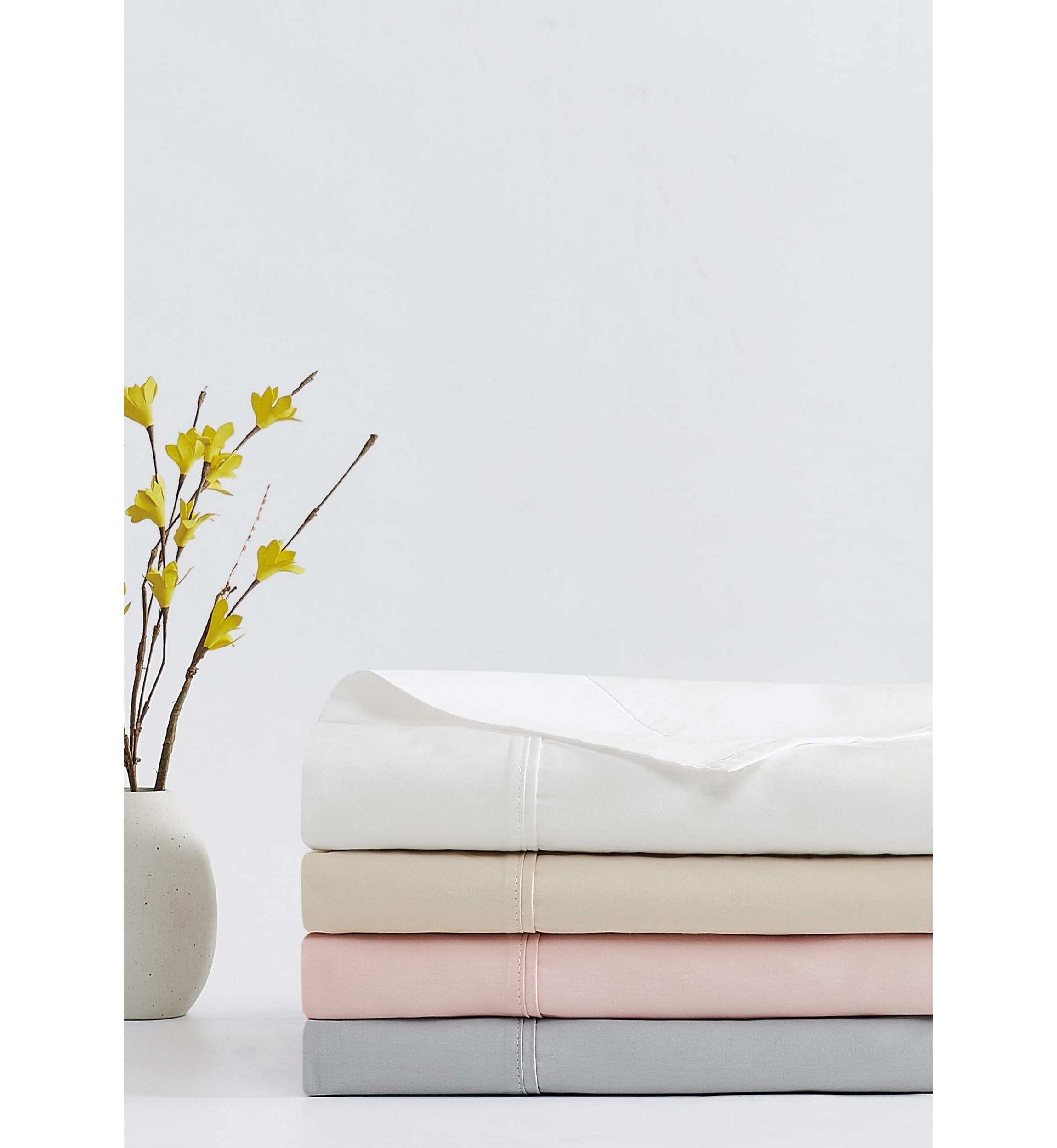 Badgley Mischka Cotton Sateen Grey King Pillowcase Pair