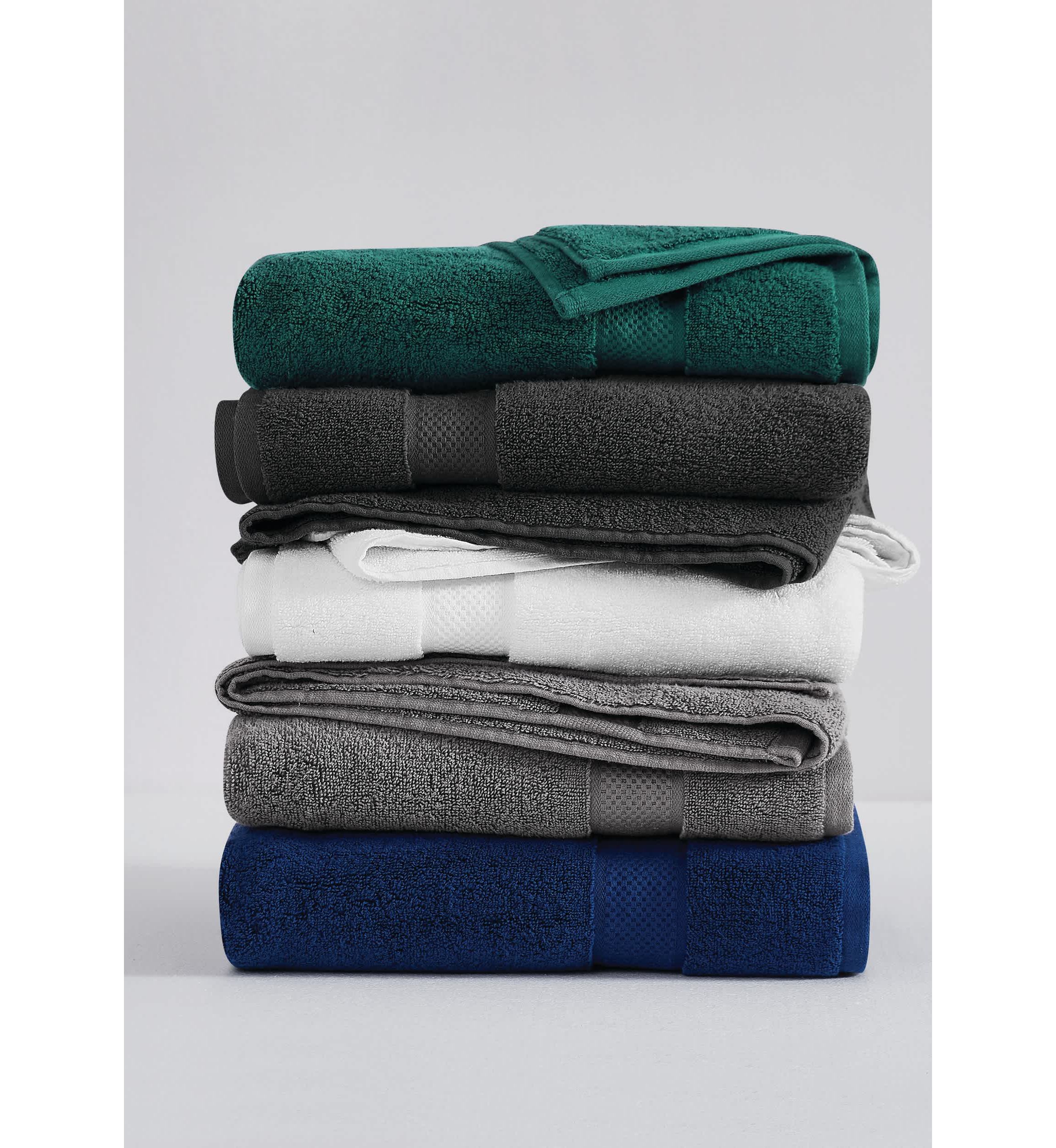 Truly Soft Cloud Solid Black 6 Piece Towel Set