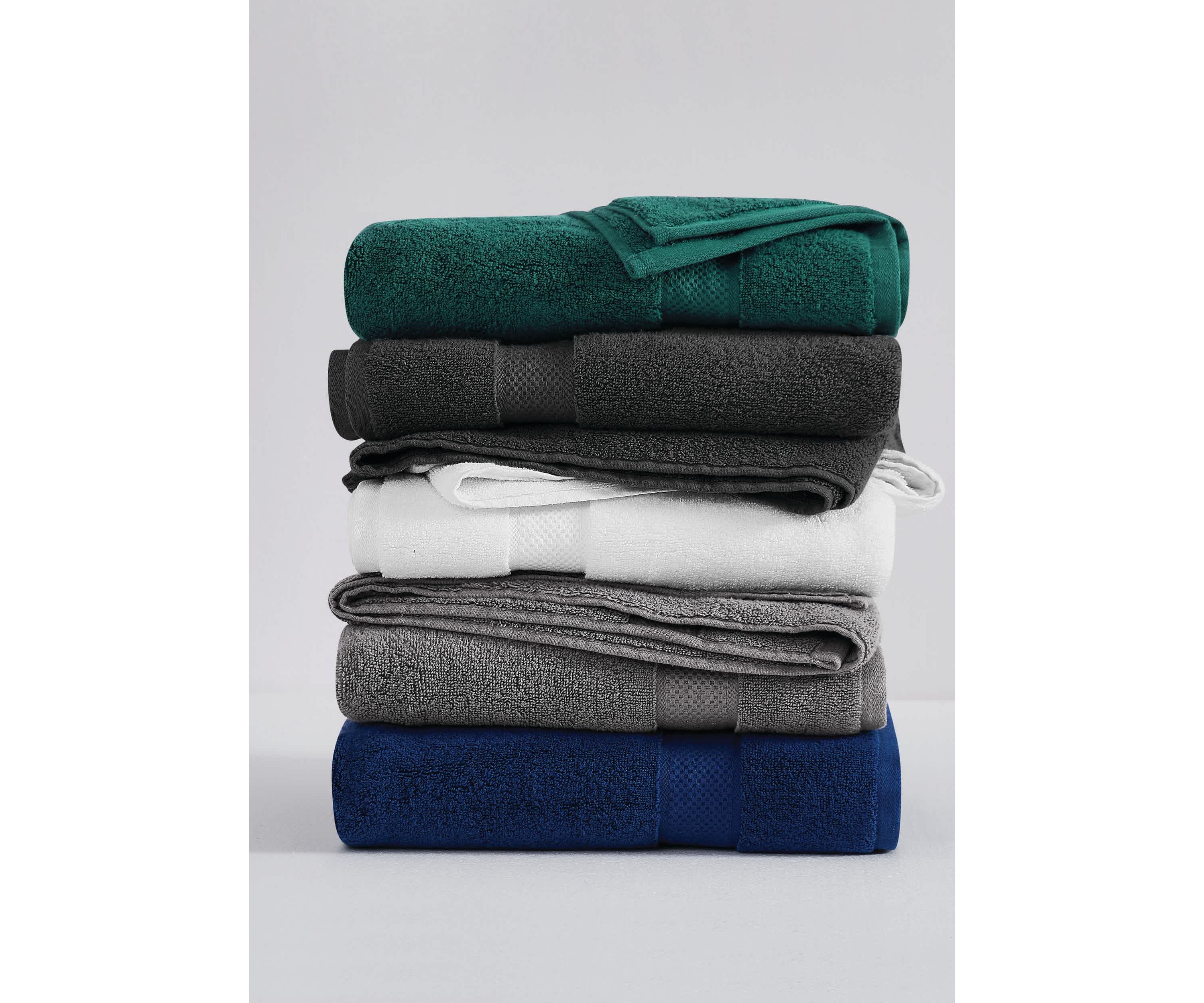 Truly Soft Cloud Solid Black 6 Piece Towel Set