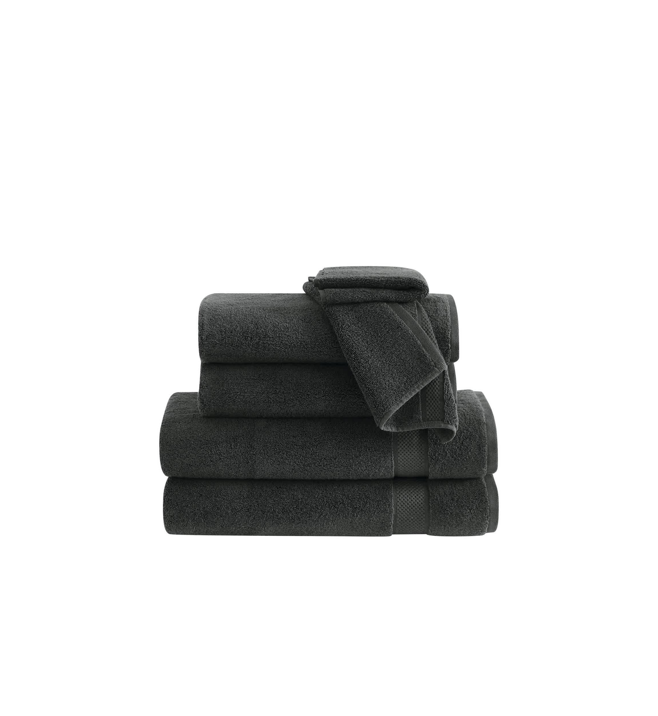 Truly Soft Cloud Solid Black 6 Piece Towel Set