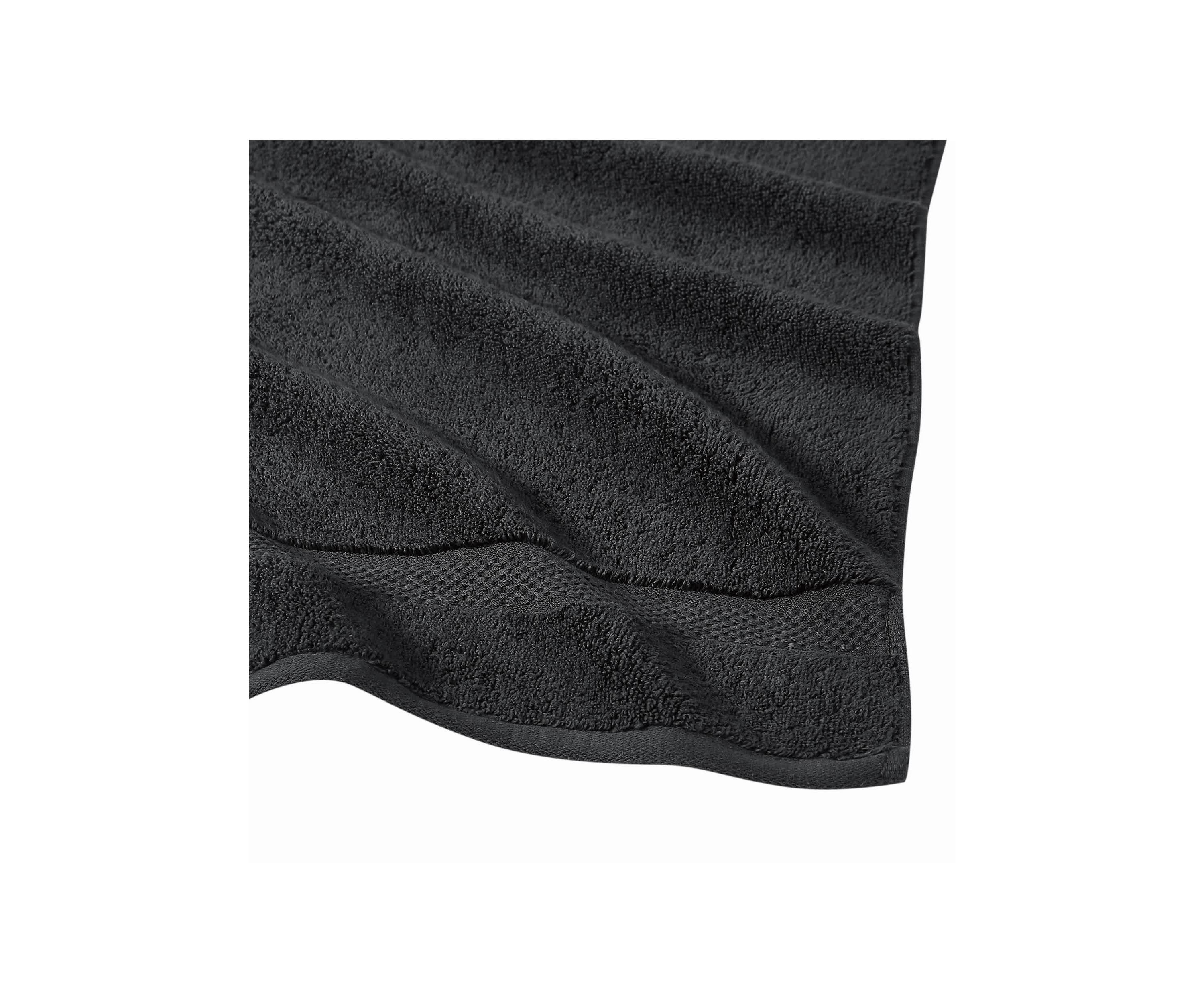 Truly Soft Cloud Solid Black 6 Piece Towel Set