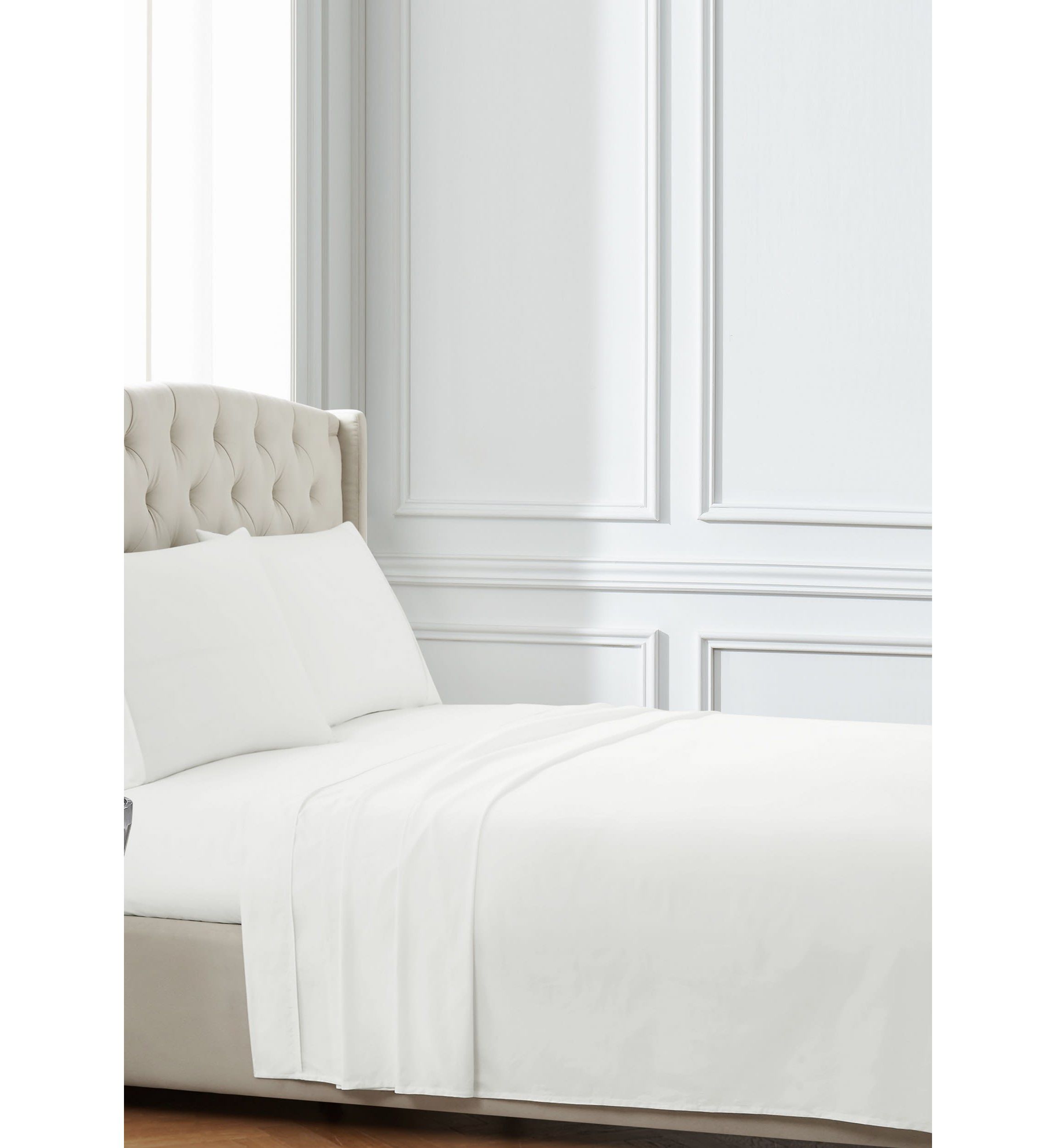 Badgley Mischka Cotton Sateen Tan Twin 3 Piece Sheet Set
