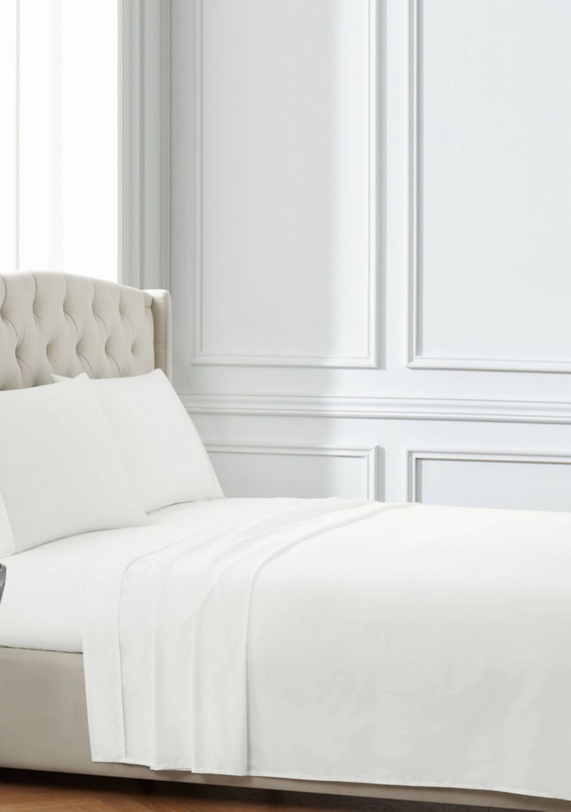 Badgley Mischka Cotton Sateen Tan Twin 3 Piece Sheet Set