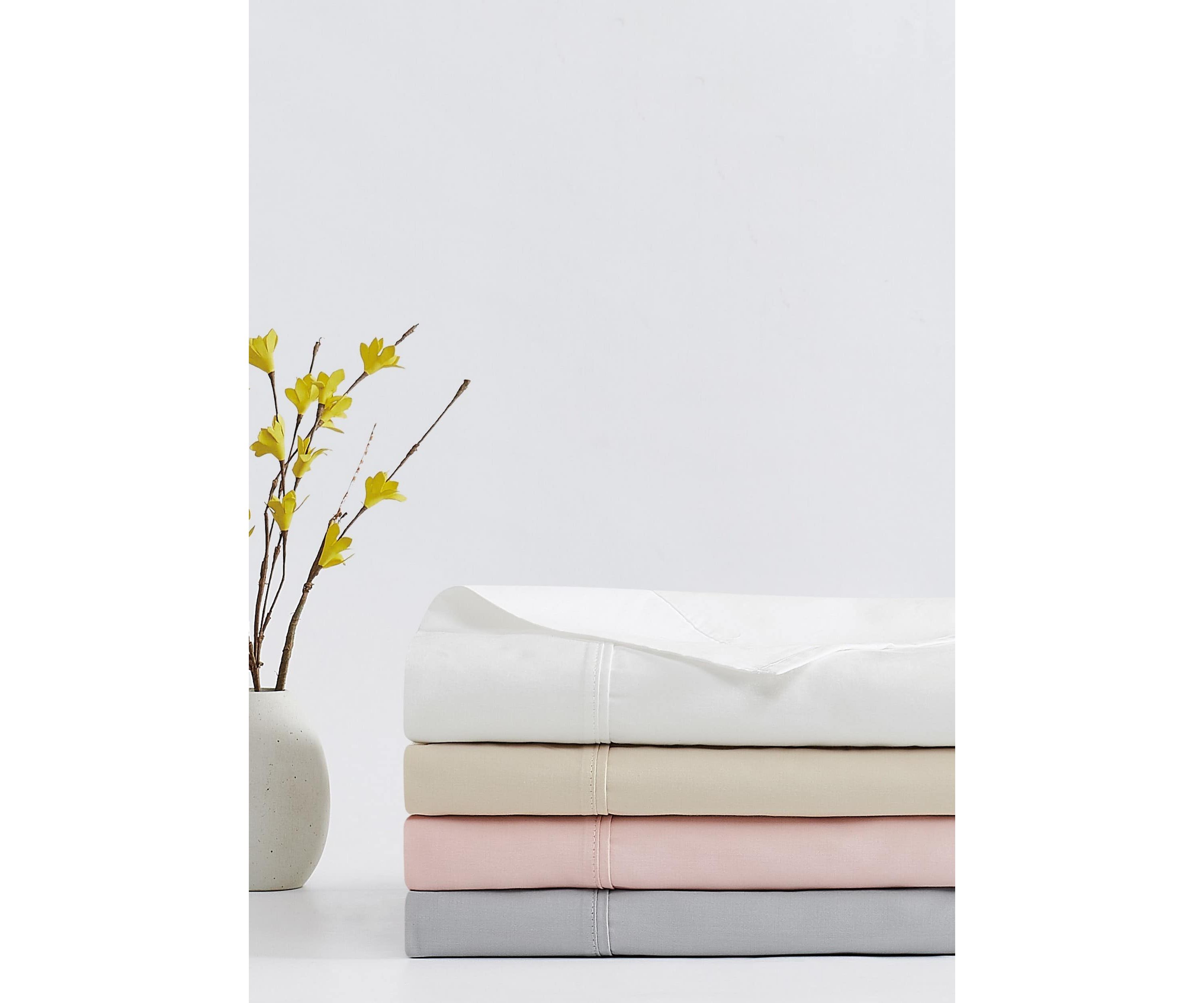 Badgley Mischka Cotton Sateen Tan Twin 3 Piece Sheet Set