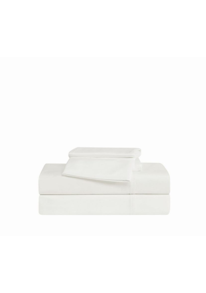 Badgley Mischka Cotton Sateen Tan Twin 3 Piece Sheet Set