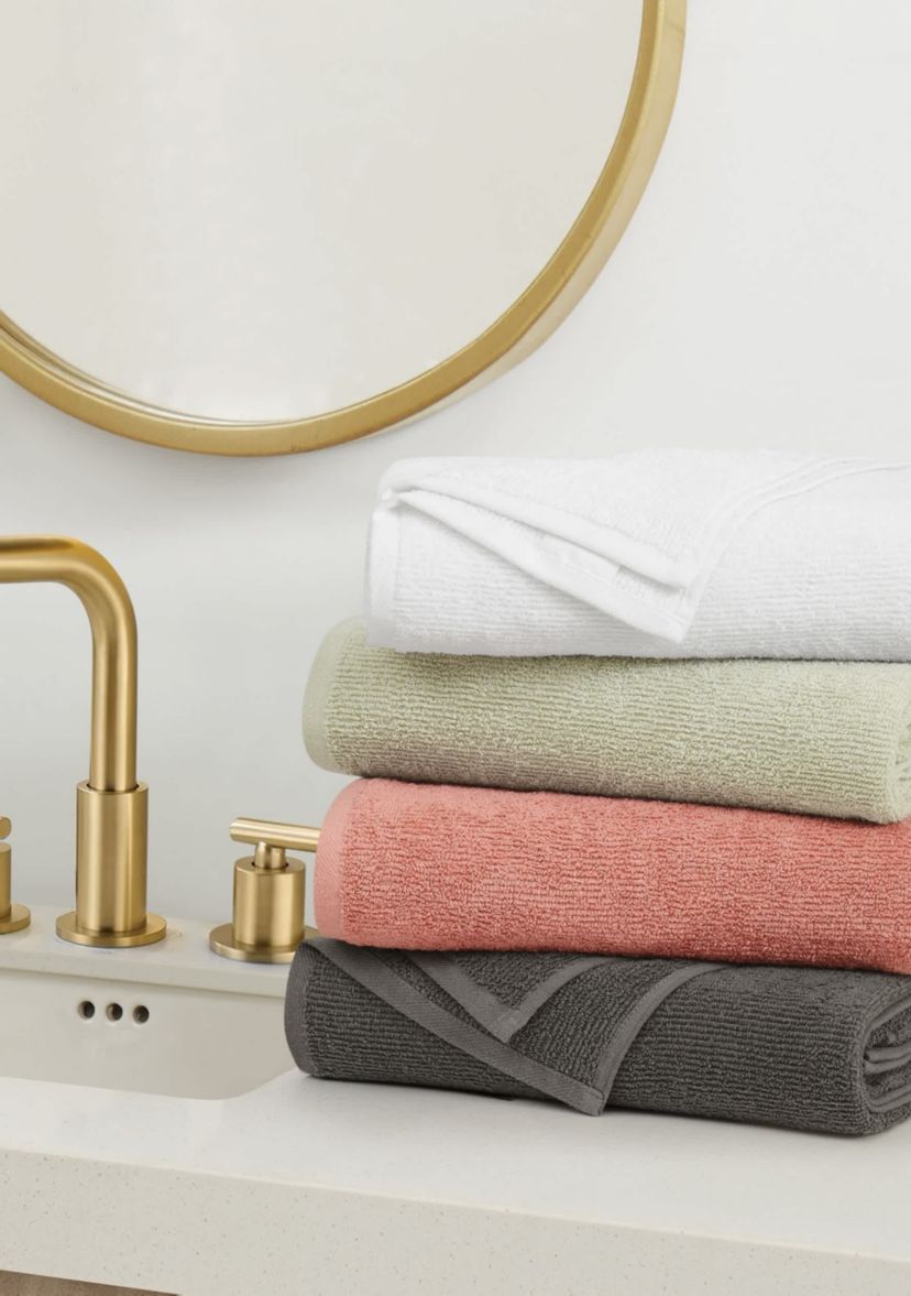 Brooklyn Loom Everyday Ribbed White 14 Piece Towel Set