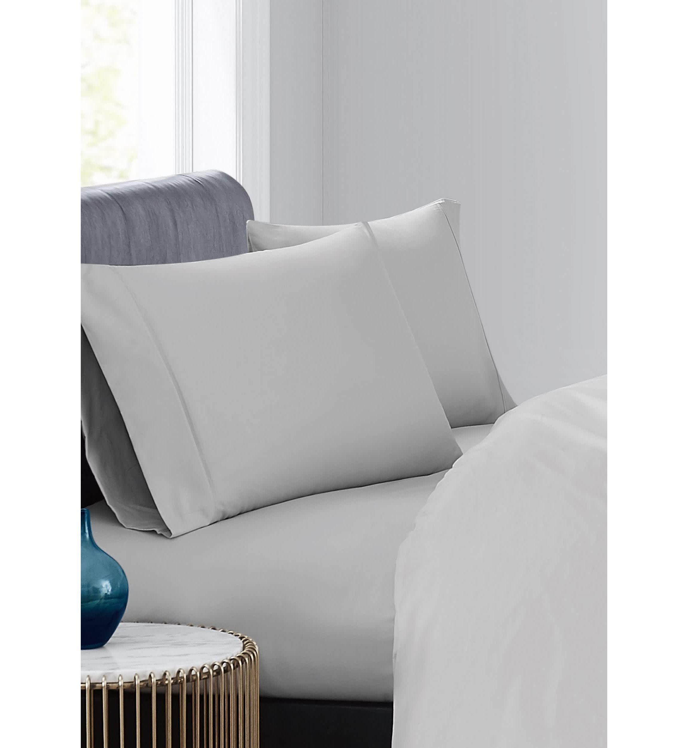 Vince Camuto 400TC Percale Light Blue Twin 3 Piece Sheet Set