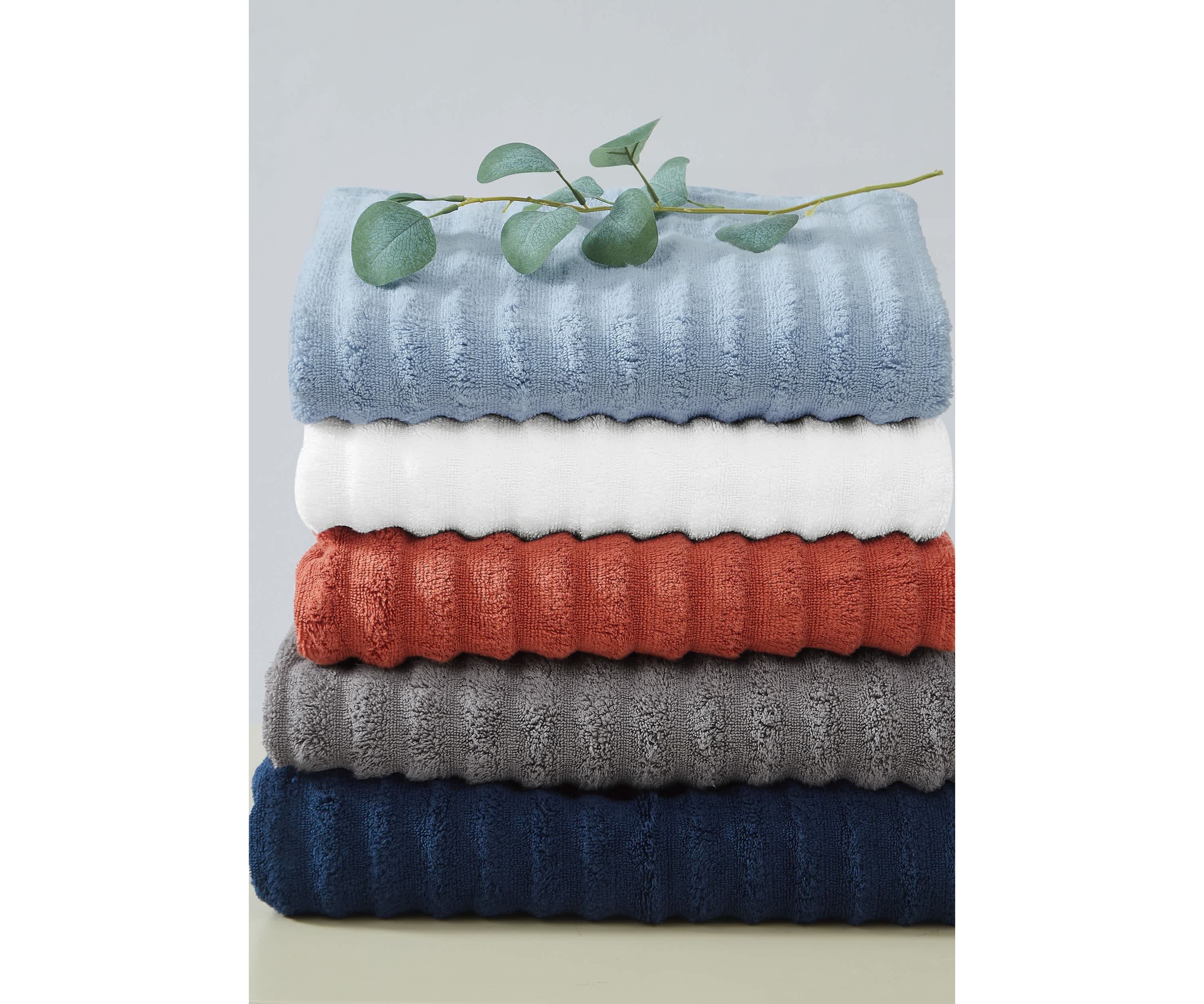 Royal Velvet Textured 6 Piece Towel Set in Gray
