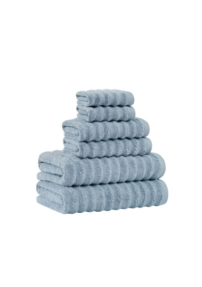 Royal Velvet Textured 6 Piece Towel Set in Gray