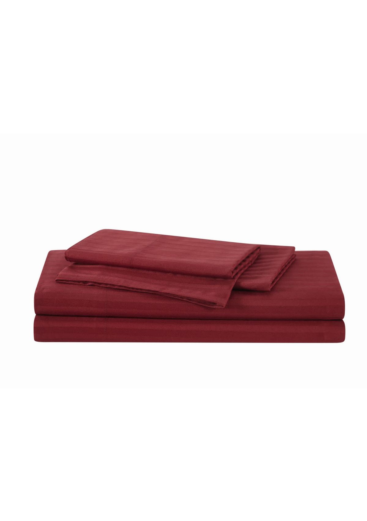 Royal Velvet Signature Dobby Stripe White 4 Piece King Sheet Set