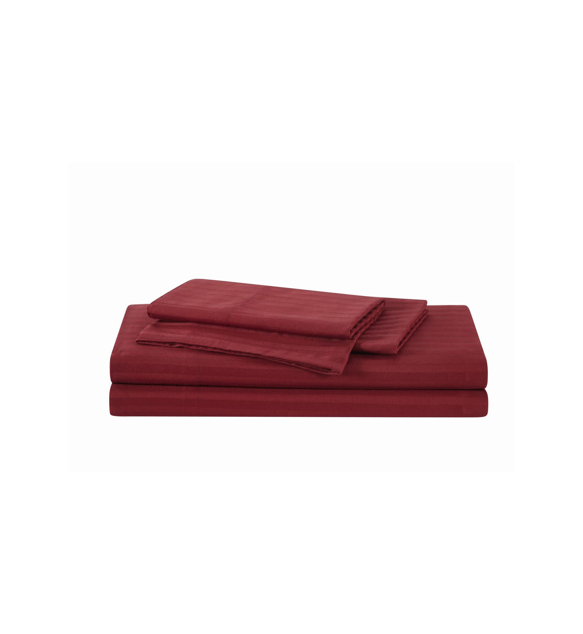 Royal Velvet Signature Dobby Stripe White 4 Piece King Sheet Set