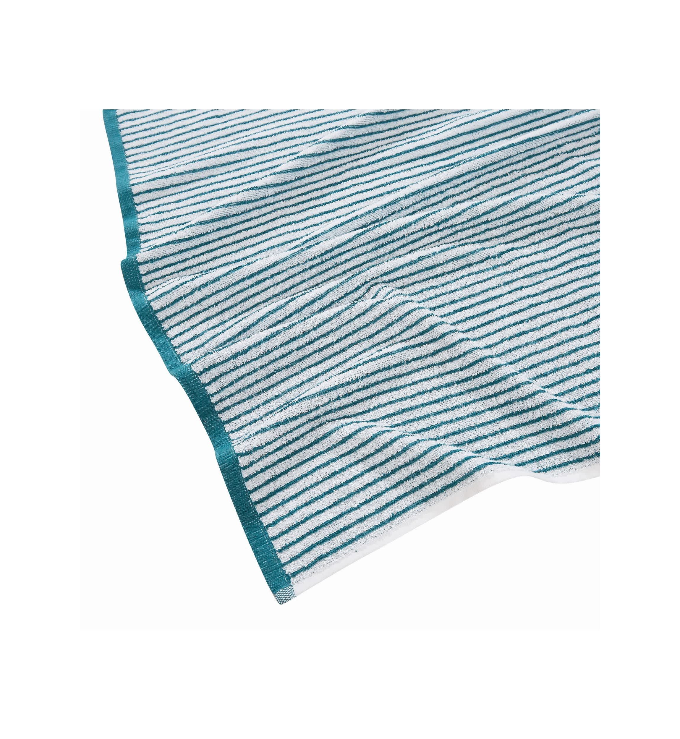 Brooklyn Loom Everyday Jacquard Stripe Rose 14 Piece Towel Set