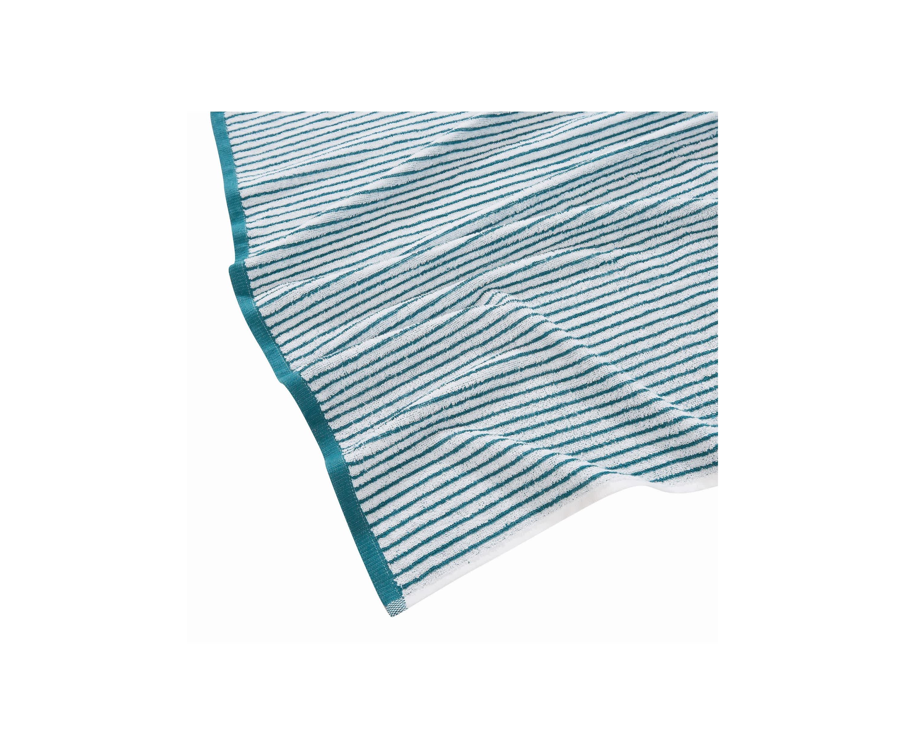 Brooklyn Loom Everyday Jacquard Stripe Rose 14 Piece Towel Set