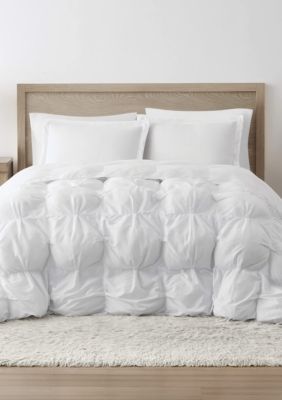 Truly Soft Oversized Puffer Green King 3 Piece Comforter Set, White, Full/Queen
