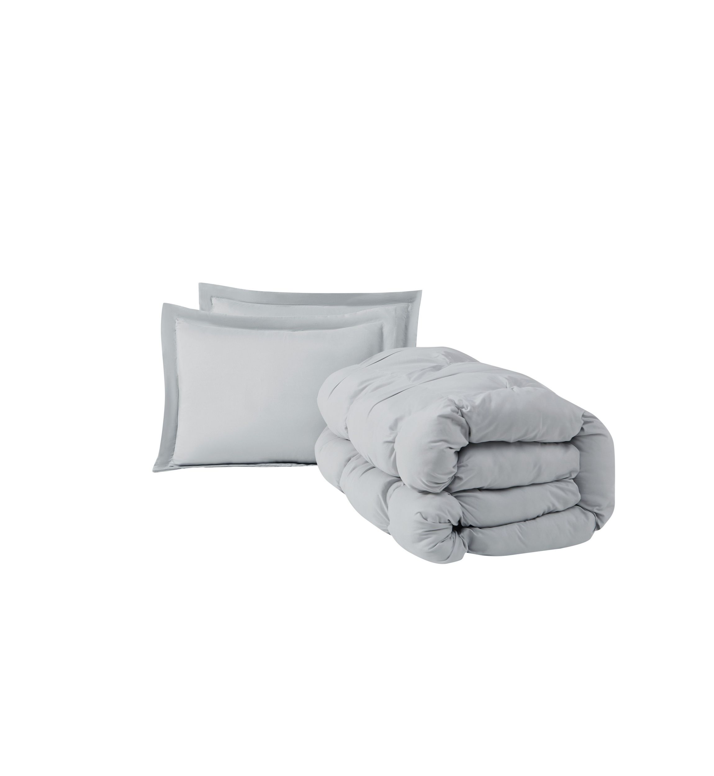 Truly Soft Oversized Puffer Gray King 3 Piece Comforter Set