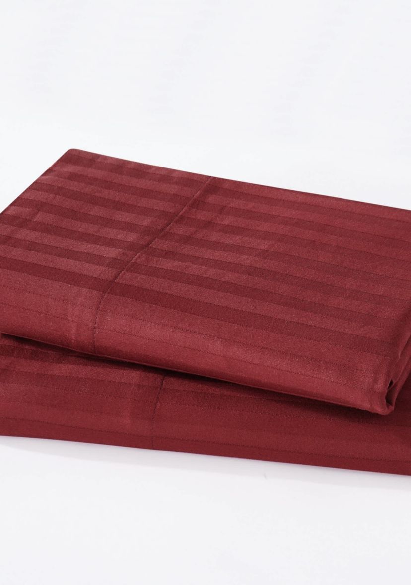Royal Velvet Signature Dobby Stripe White Standard Pillowcase Pair