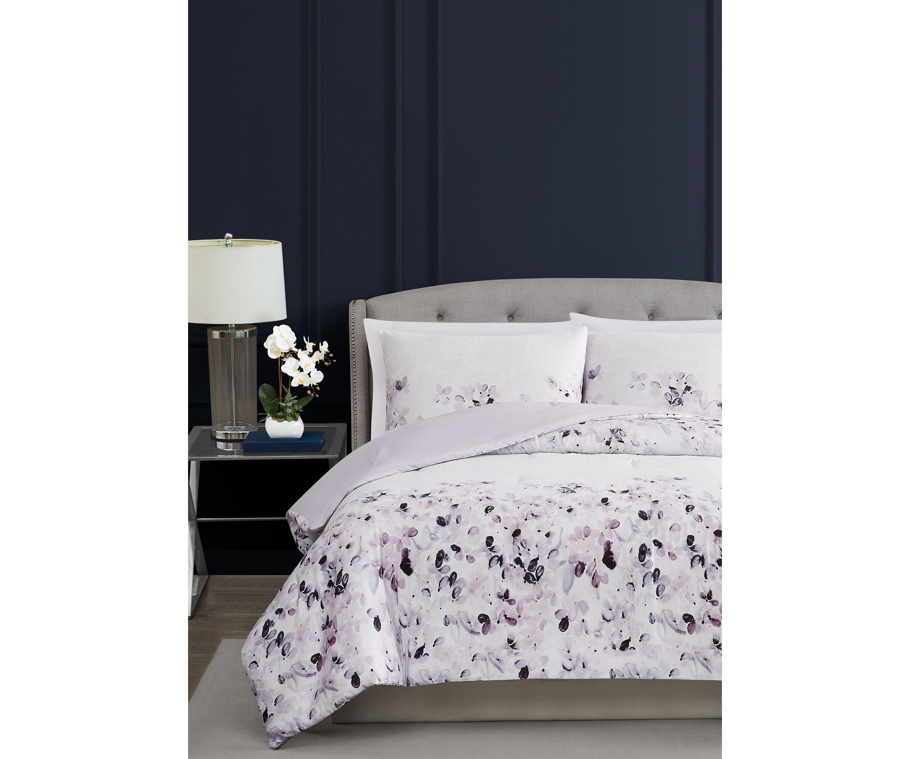 Light Purple Floral Comforter Set